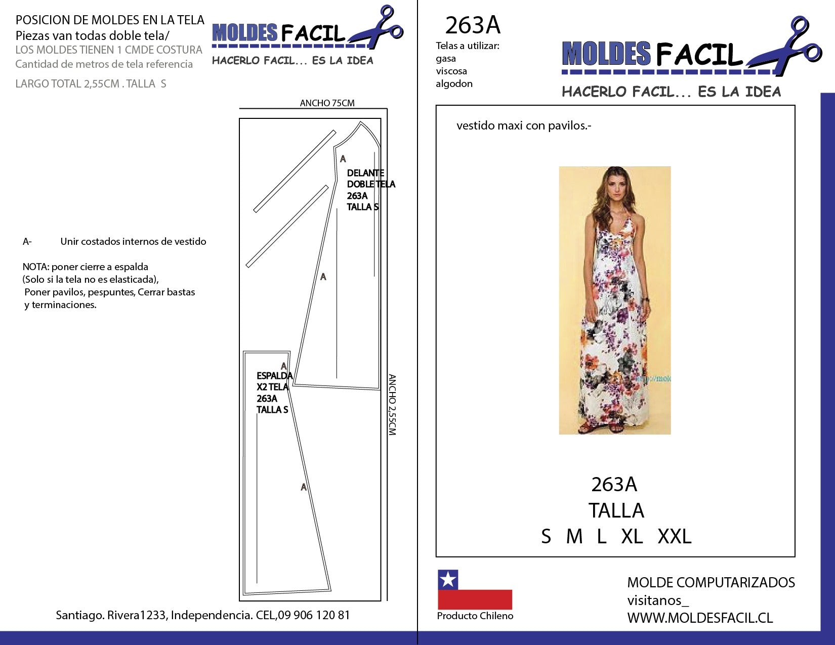 Vestido Maxi con Pabilos