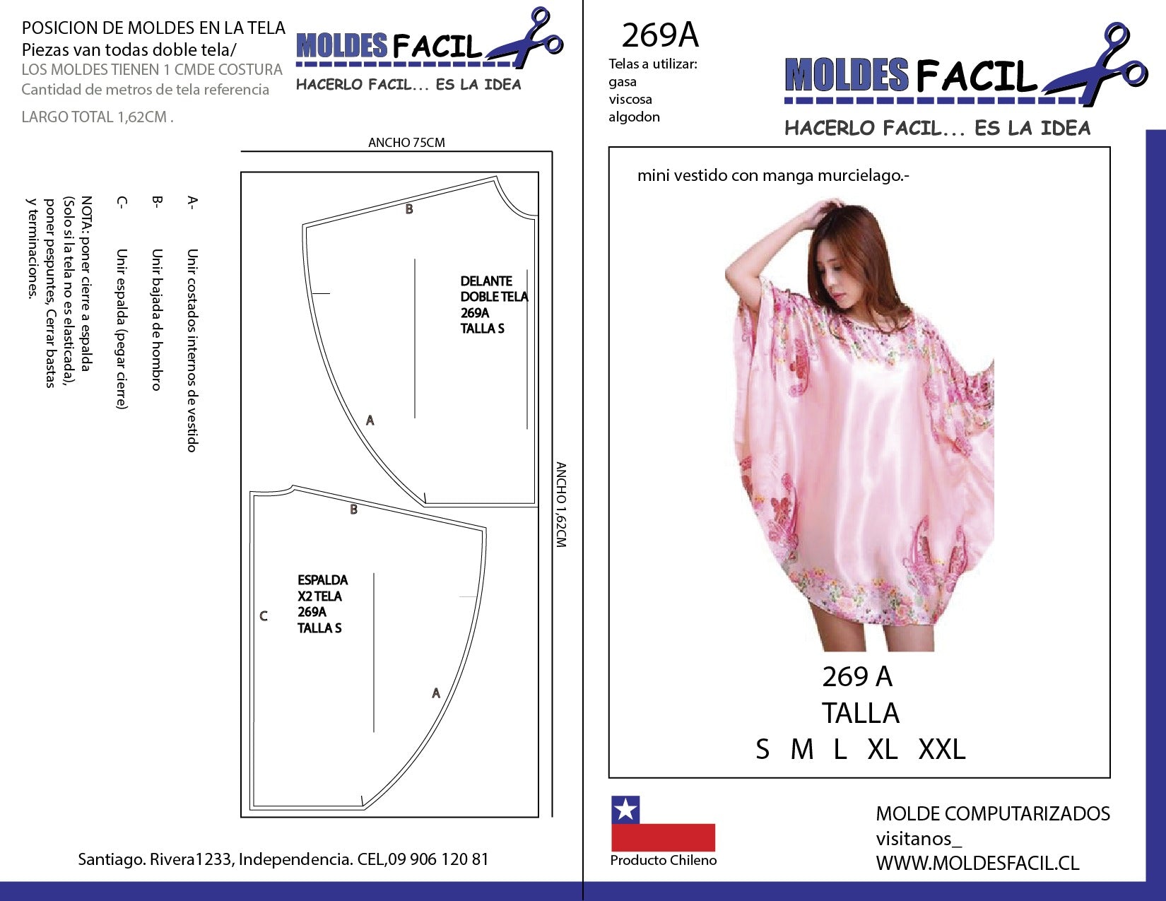 Mini Vestido con Manga Murciélago
