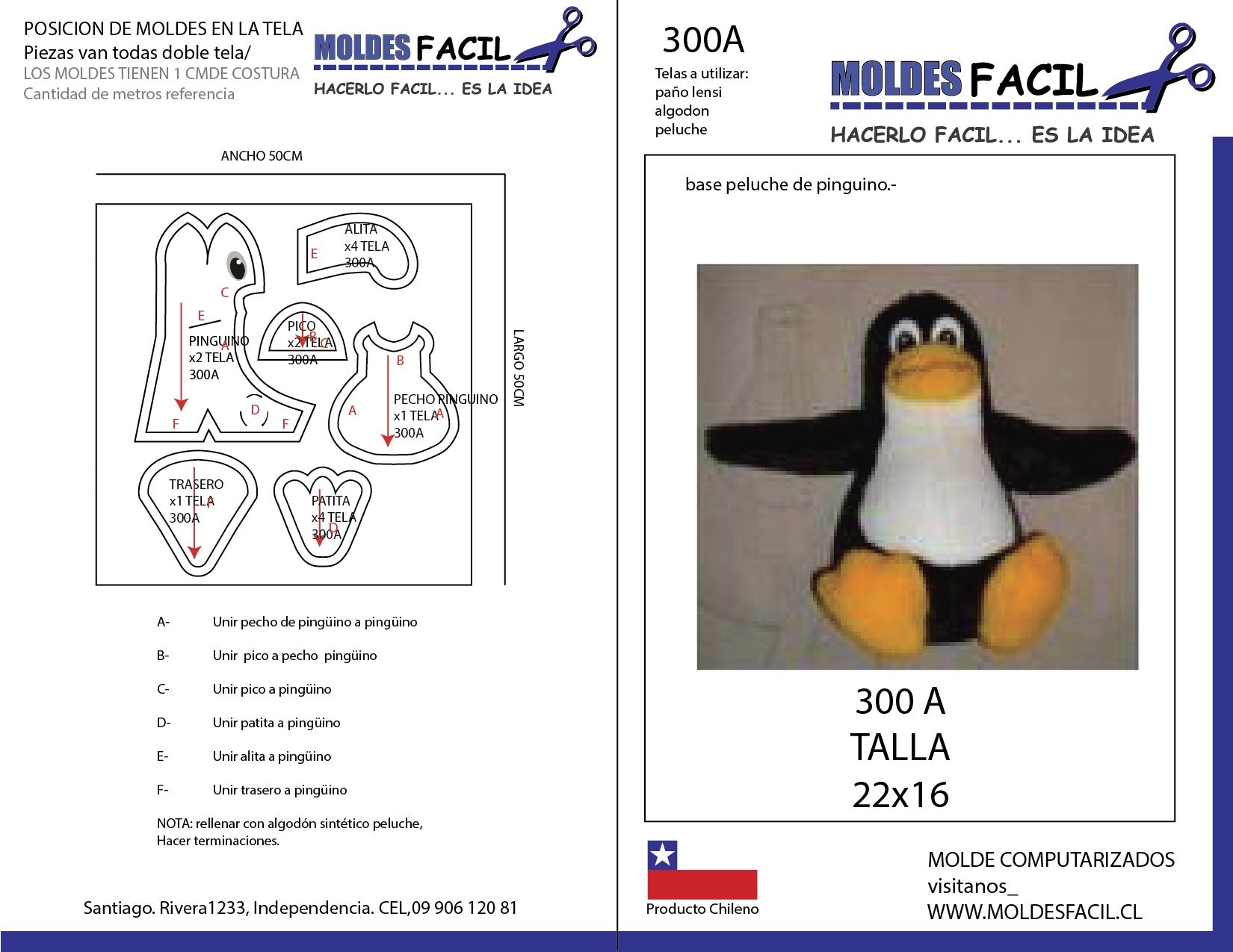 Base peluche pinguino