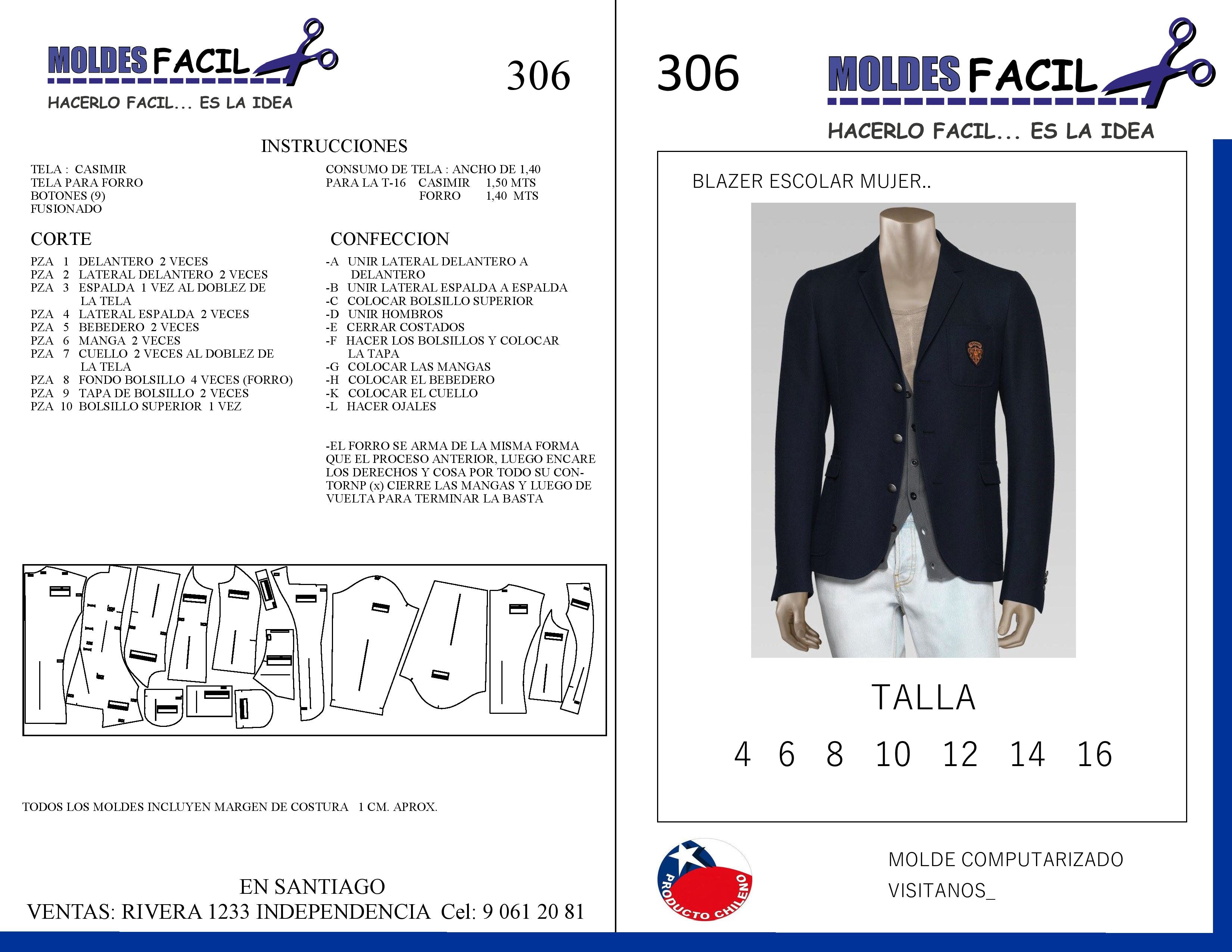 Blazer escolar mujer