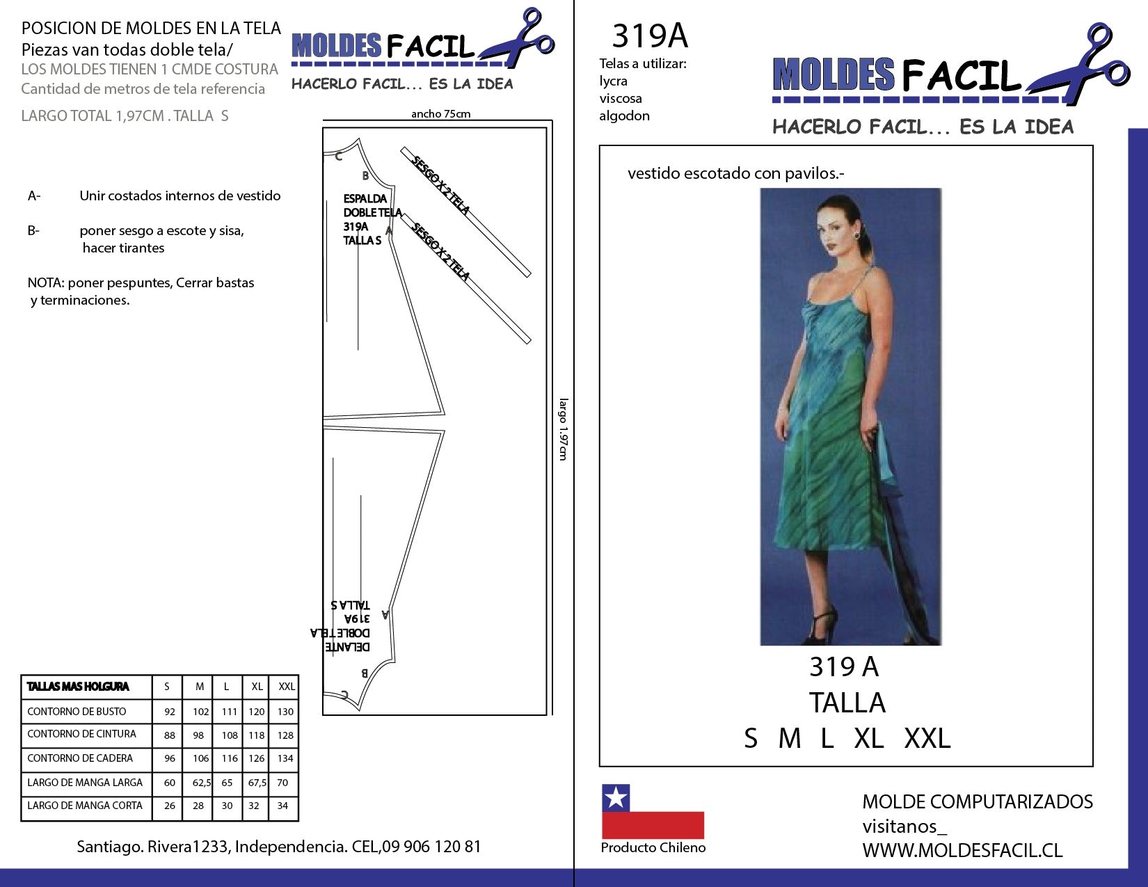 Vestido Escotado con Pabilos