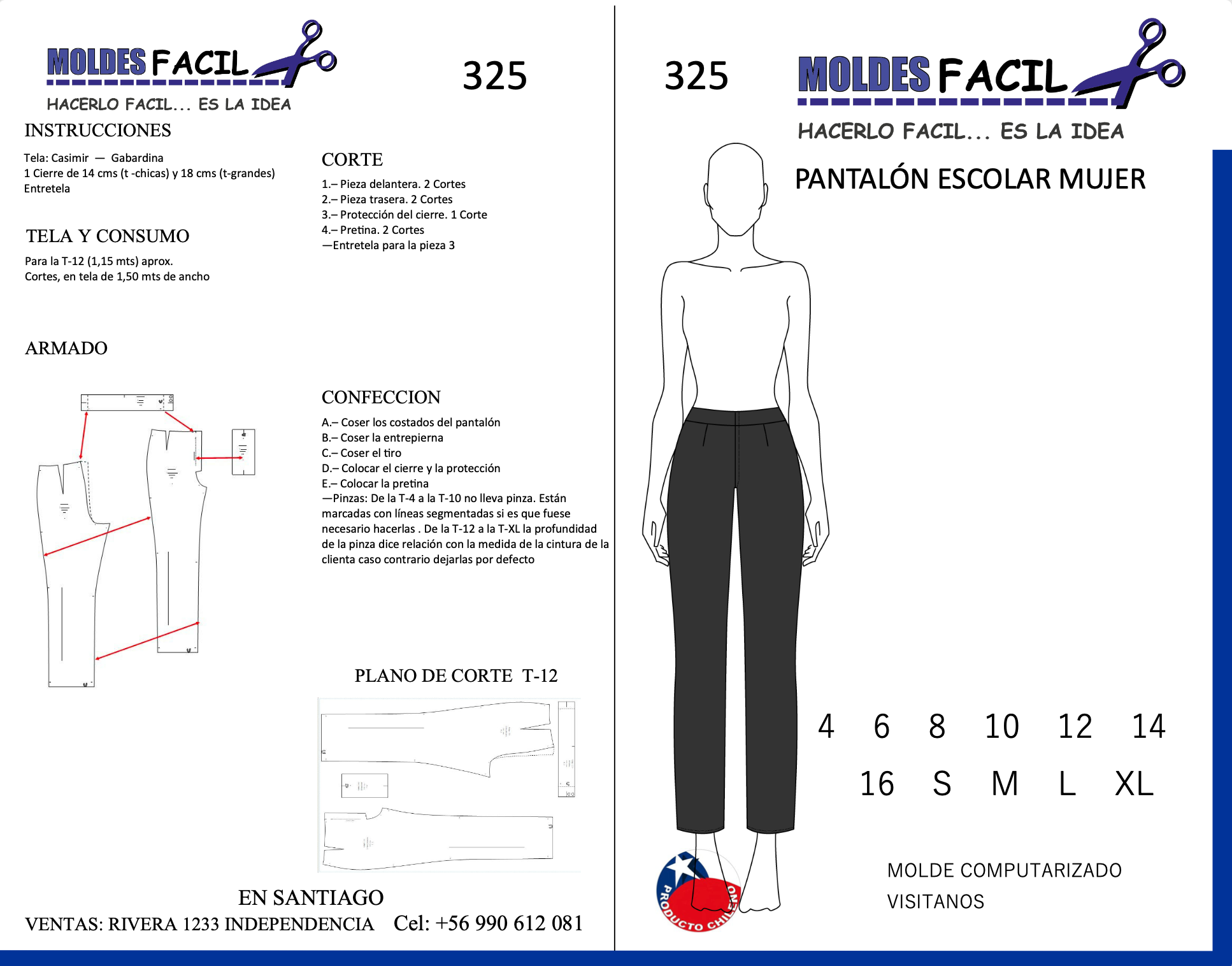 Pantalón de colegio niña