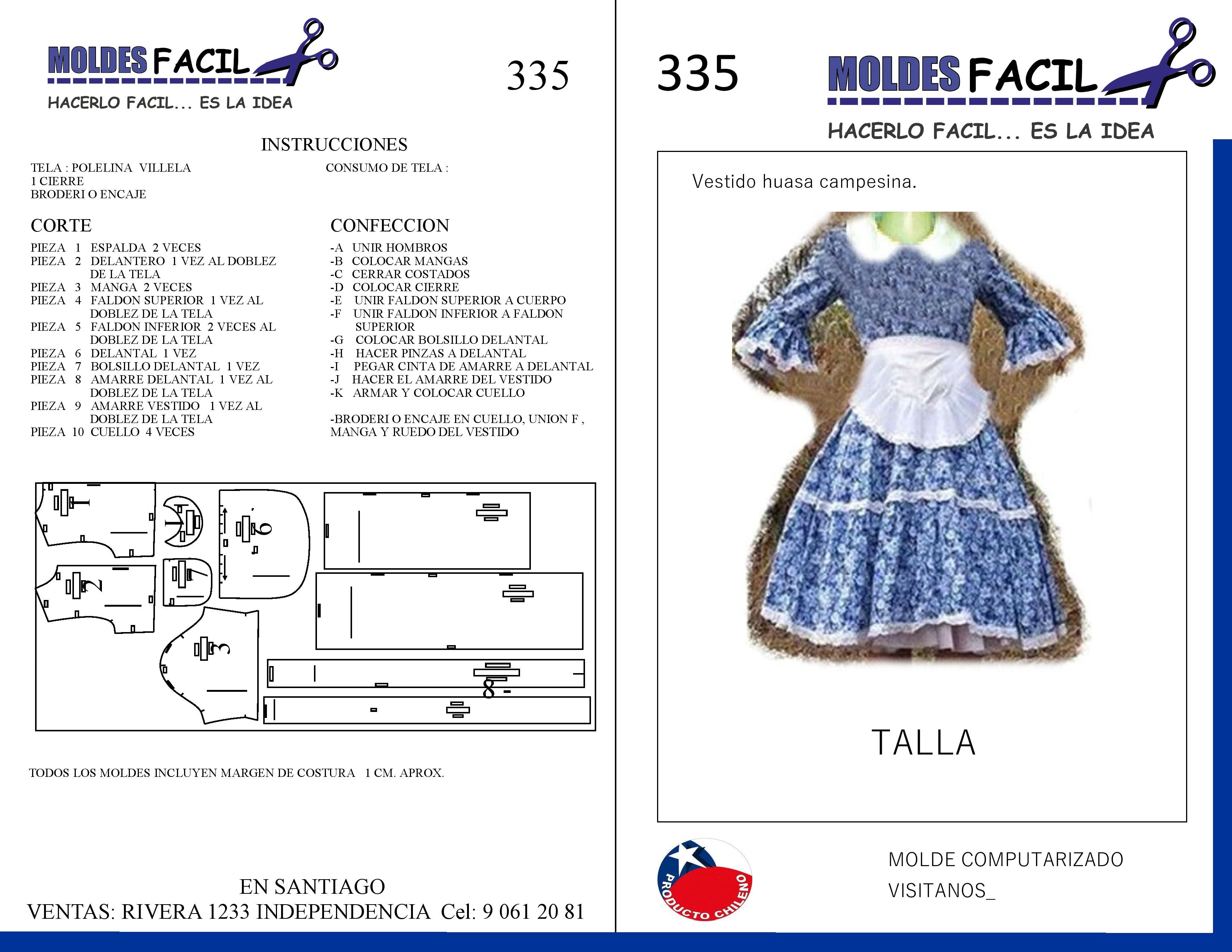 Vestido de Huasa Campesina