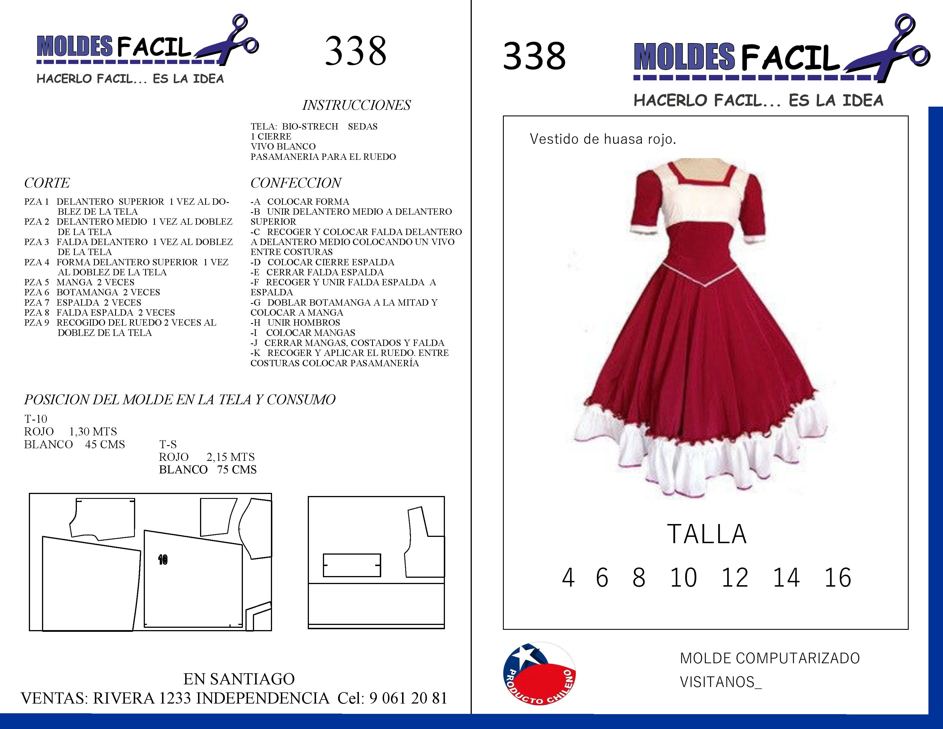 Vestido de Huasa Rojo