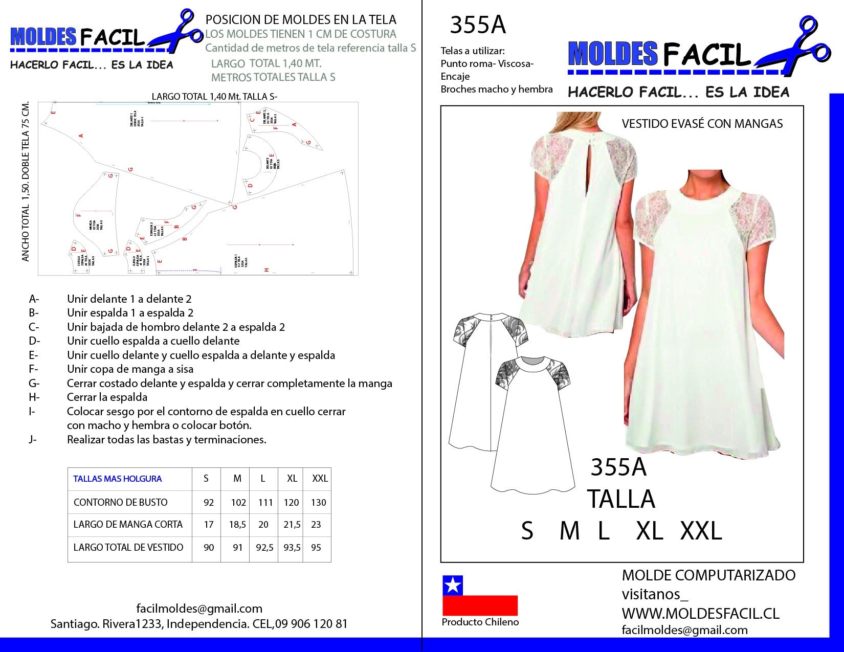 Vestido de Base con Mangas