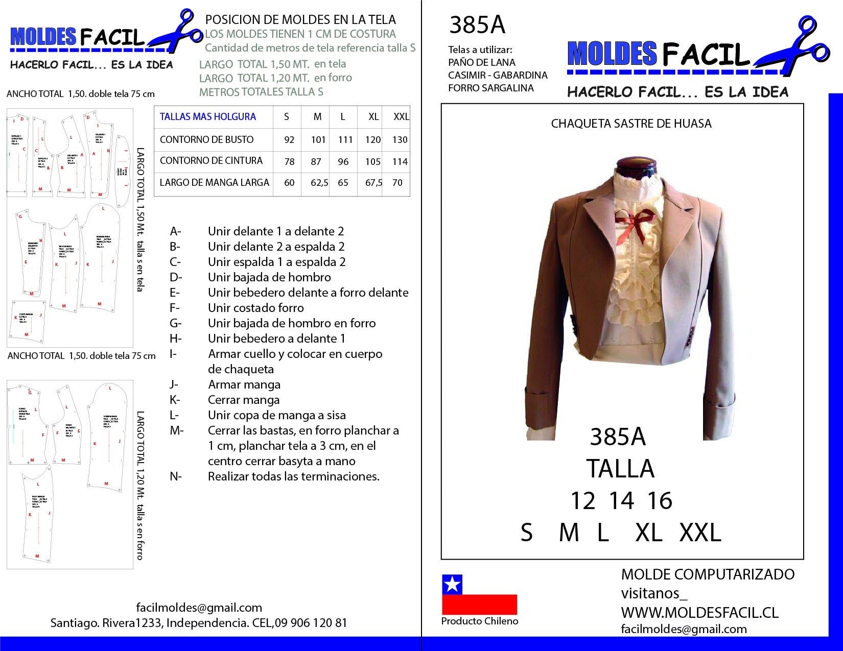 Chaqueta Sastre de Huasa