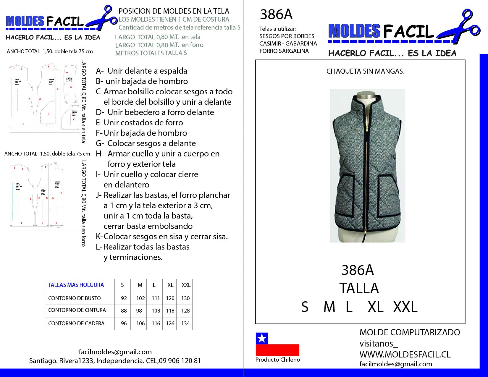 CHAQUETA SIN MANGAS