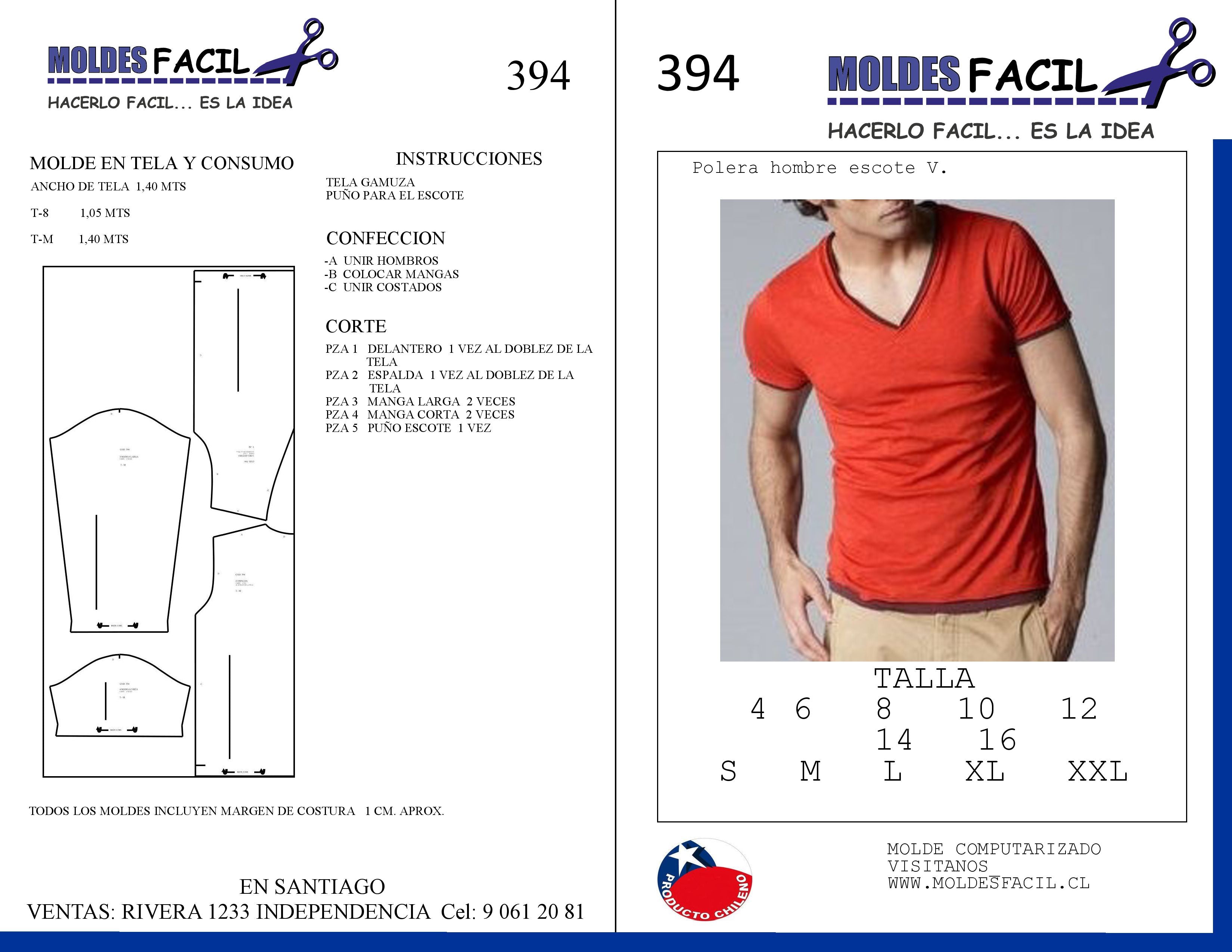 POLERA HOMBRE ESCOTE V