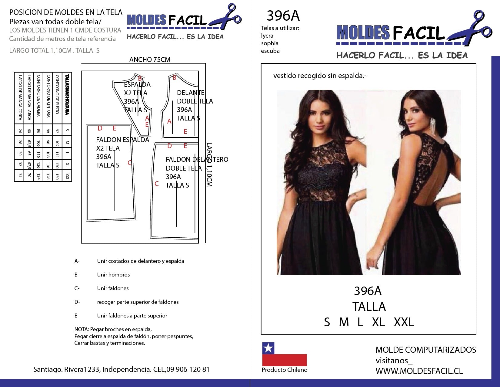 Vestido Recogido sin Espalda