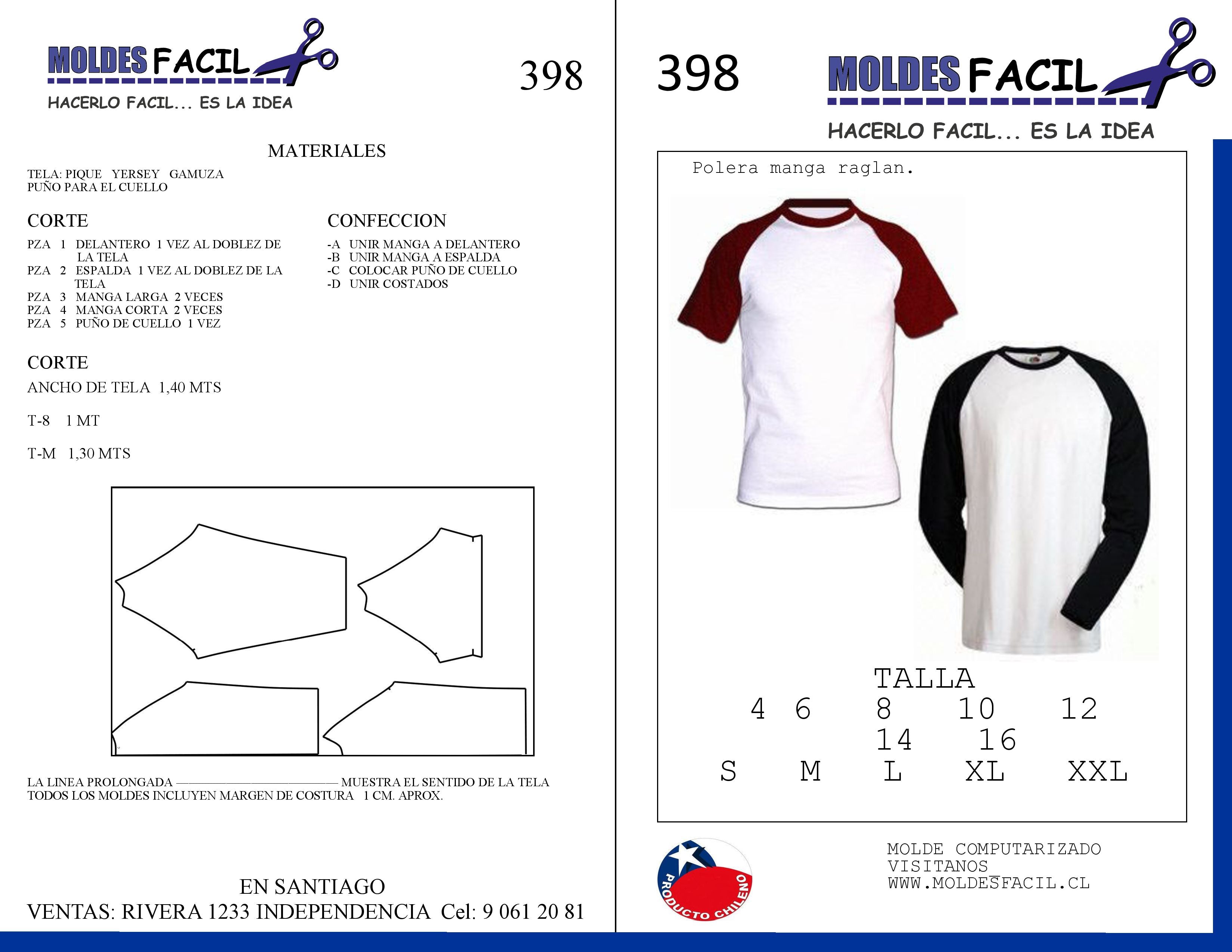 Polera manda raglan