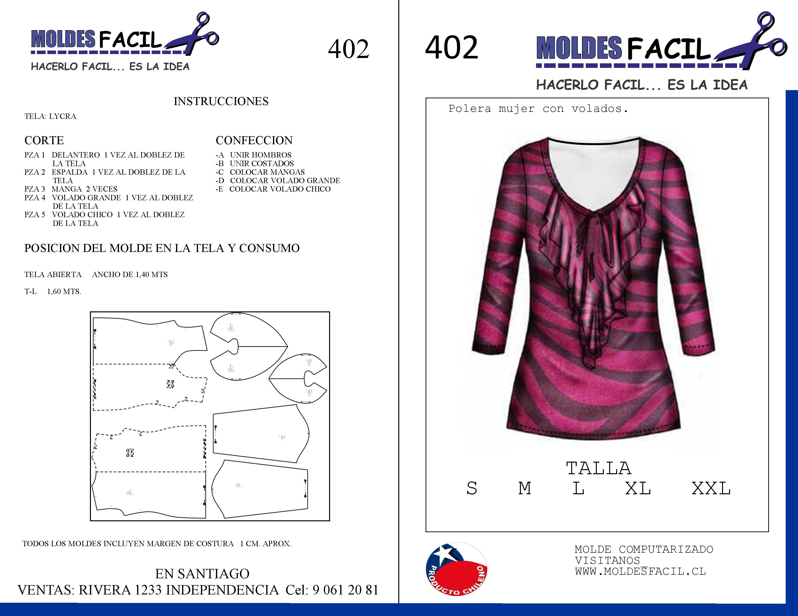 POLERA MUJER CON VOLADOS