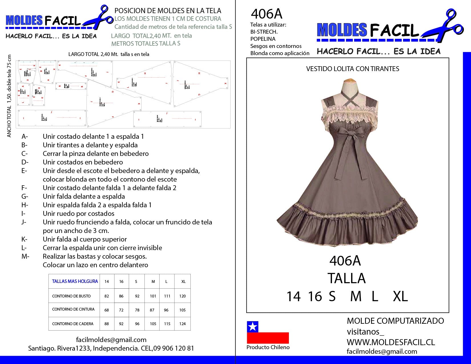 Vestido Lolita con Tirantes
