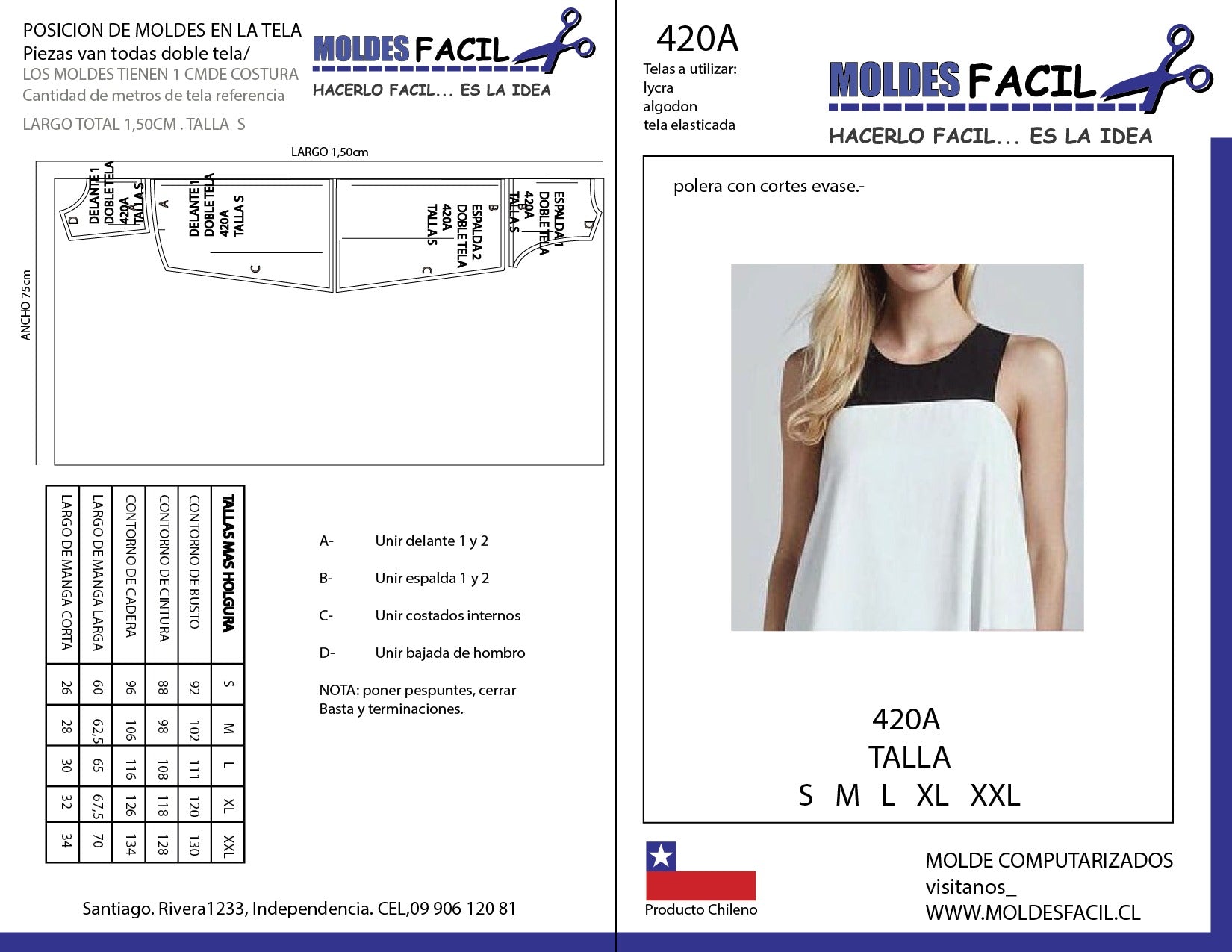 POLERA CON CORTES EVASE