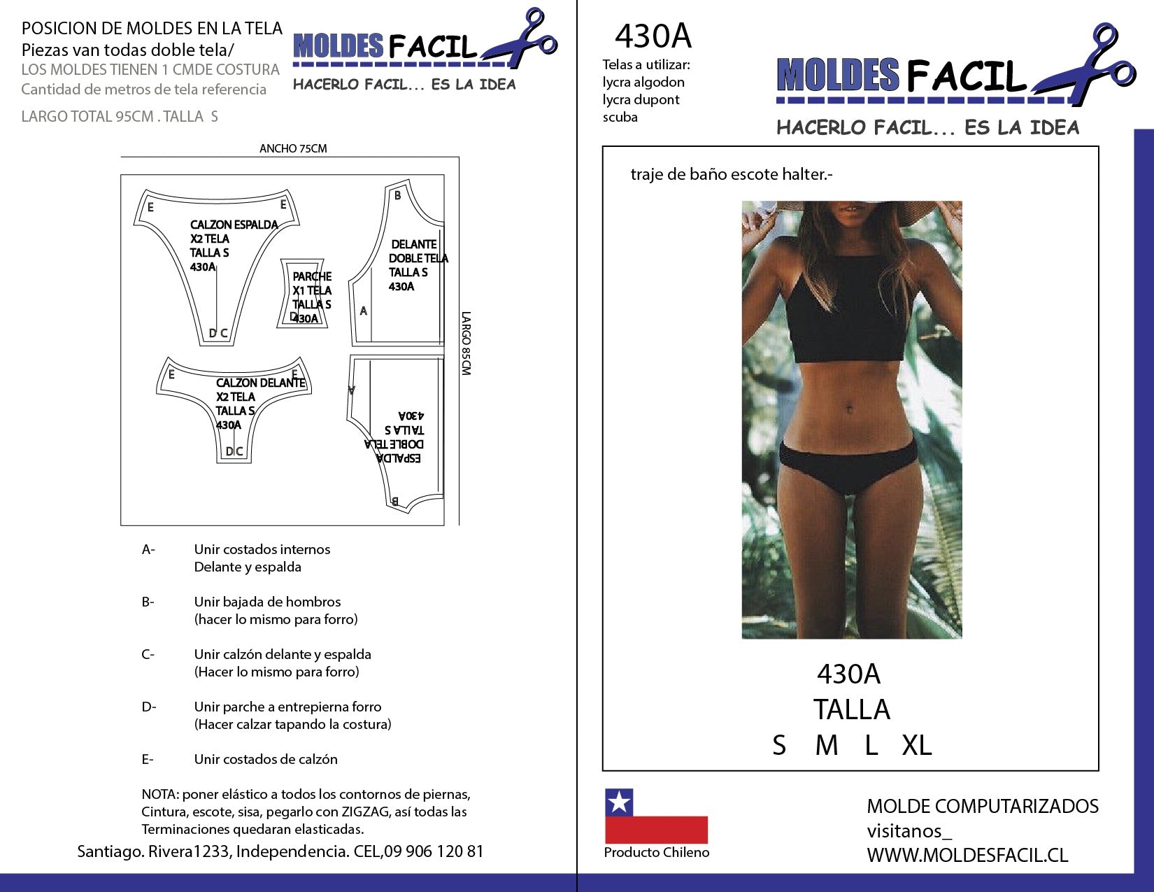 Traje de baño escote halter