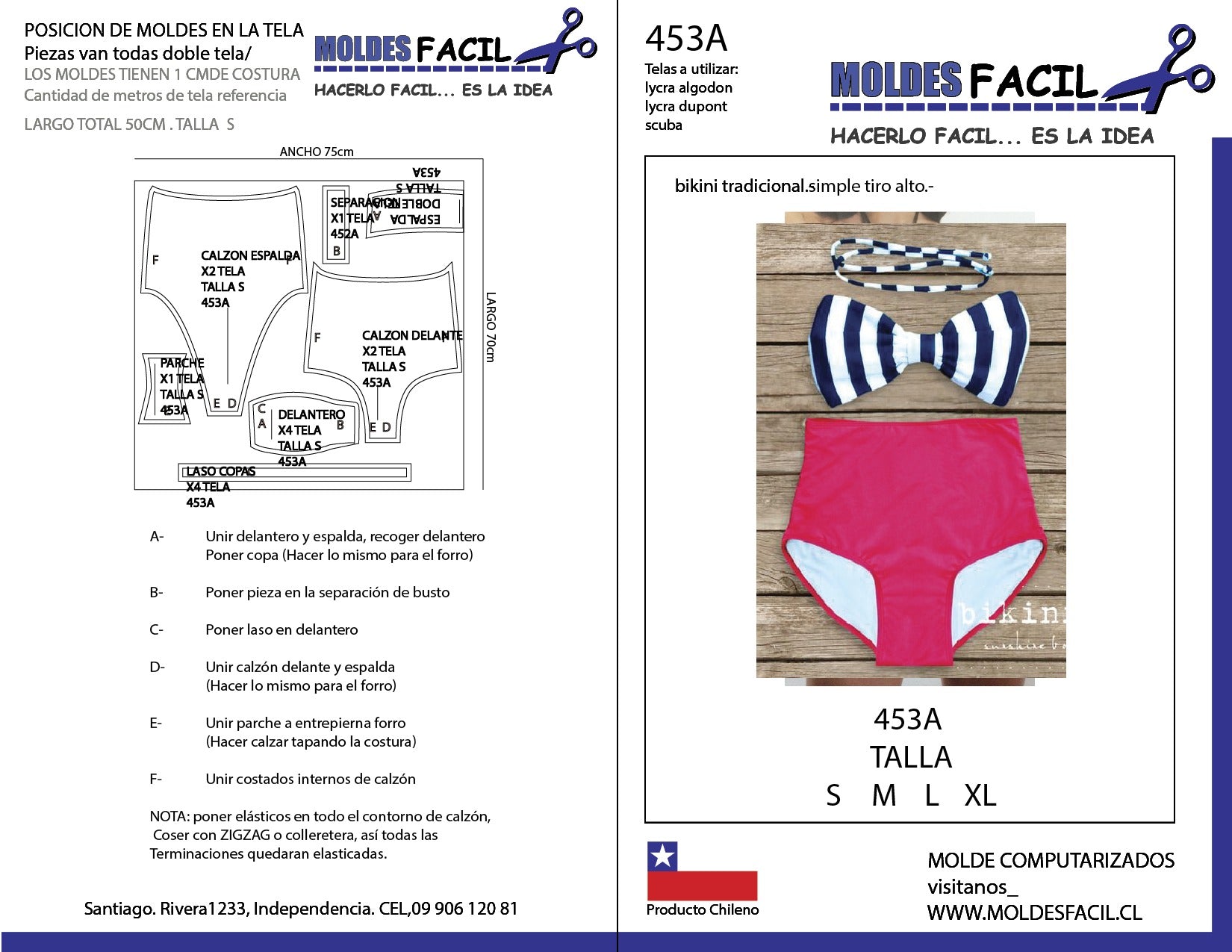Bikini tradicional simple tiro alto