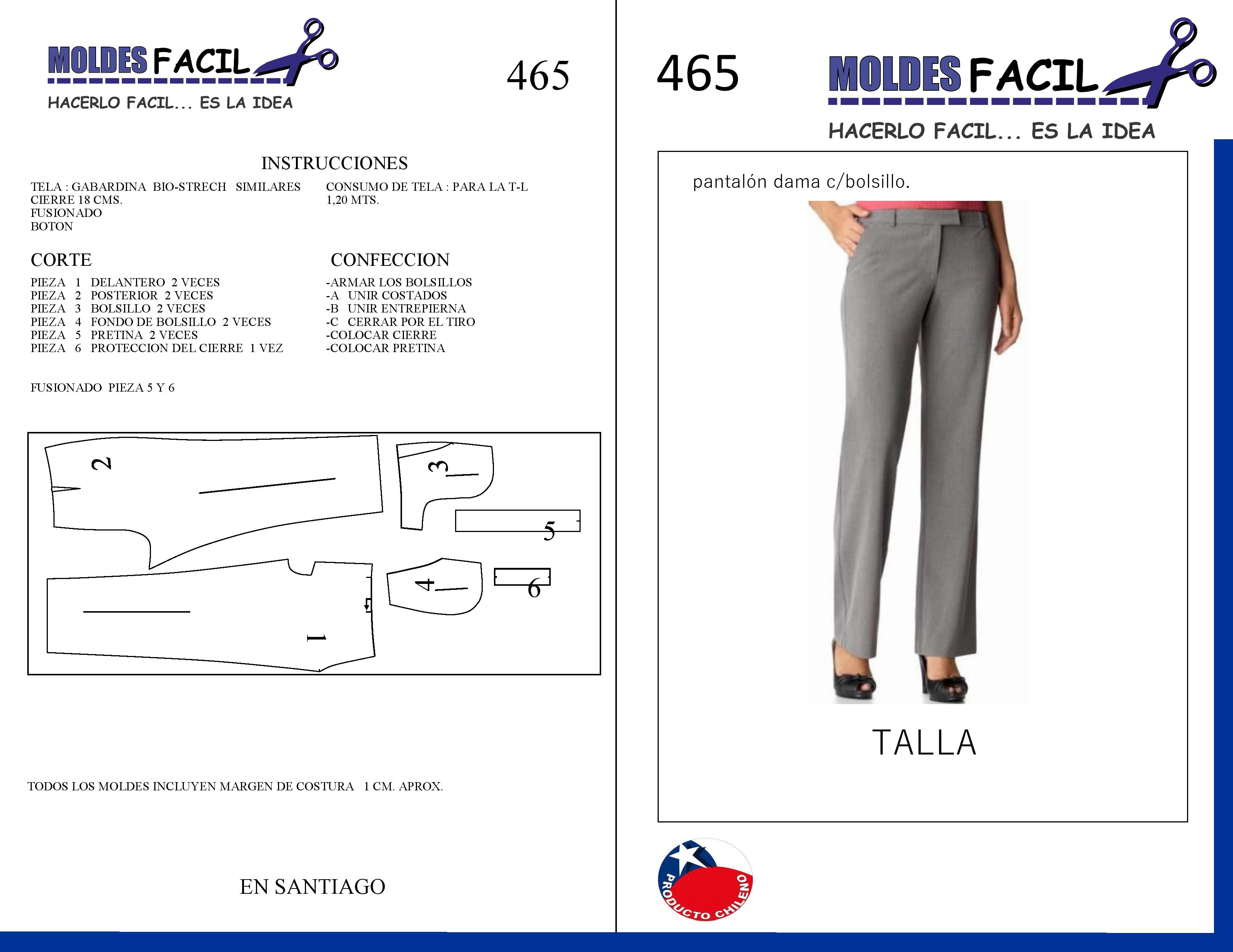 Pantalón dama con bolsillo