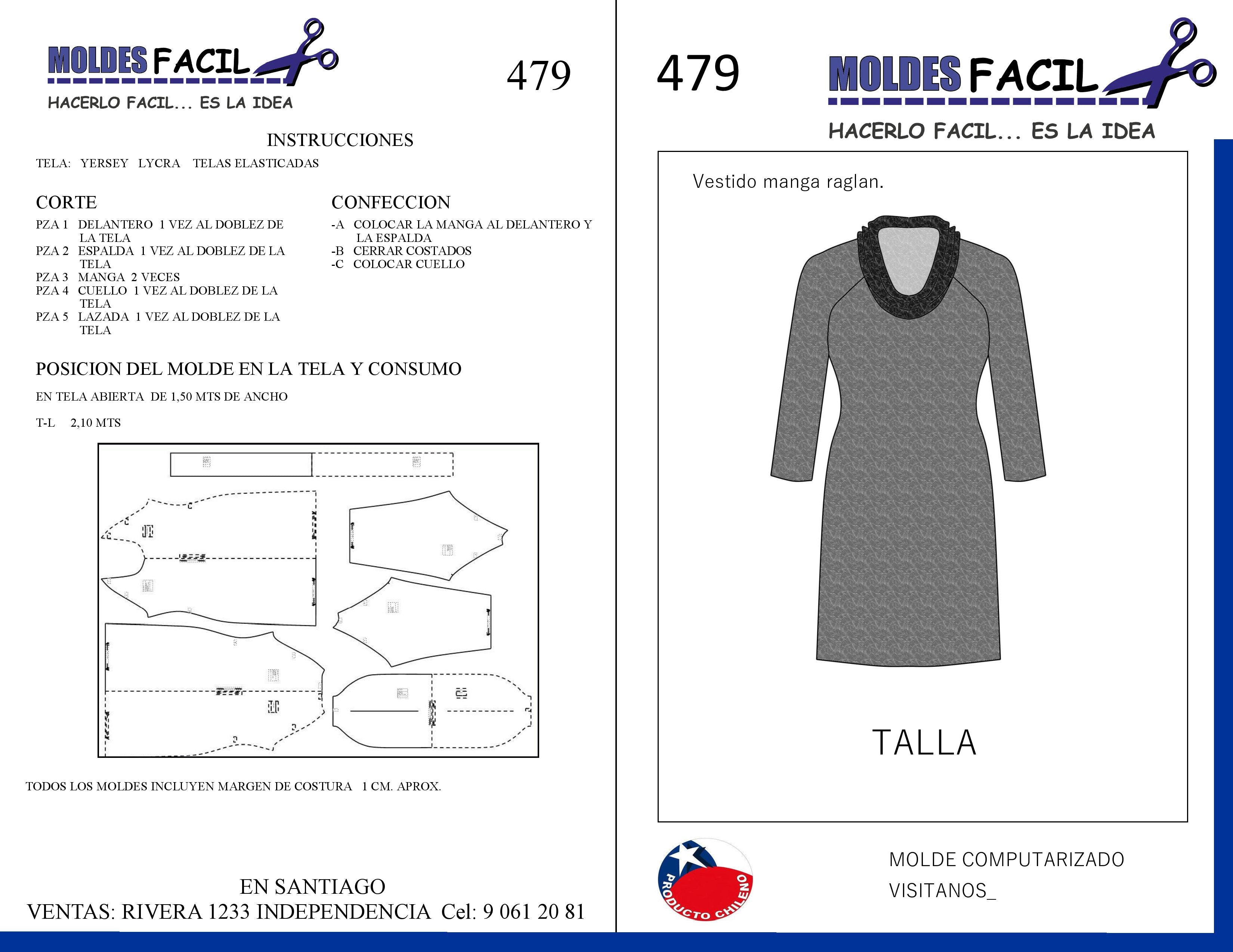 Vestido Manga Raglan