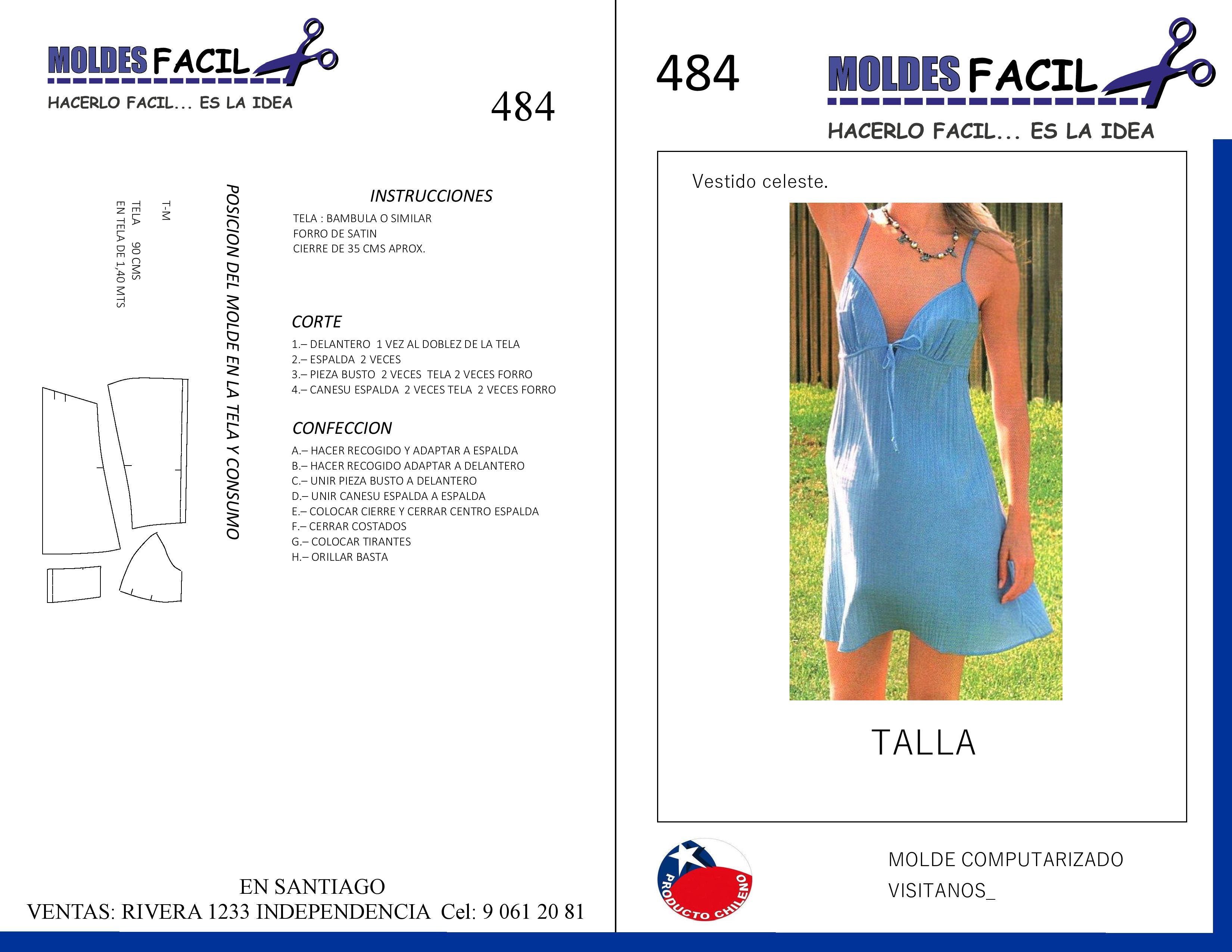 Vestido Celeste