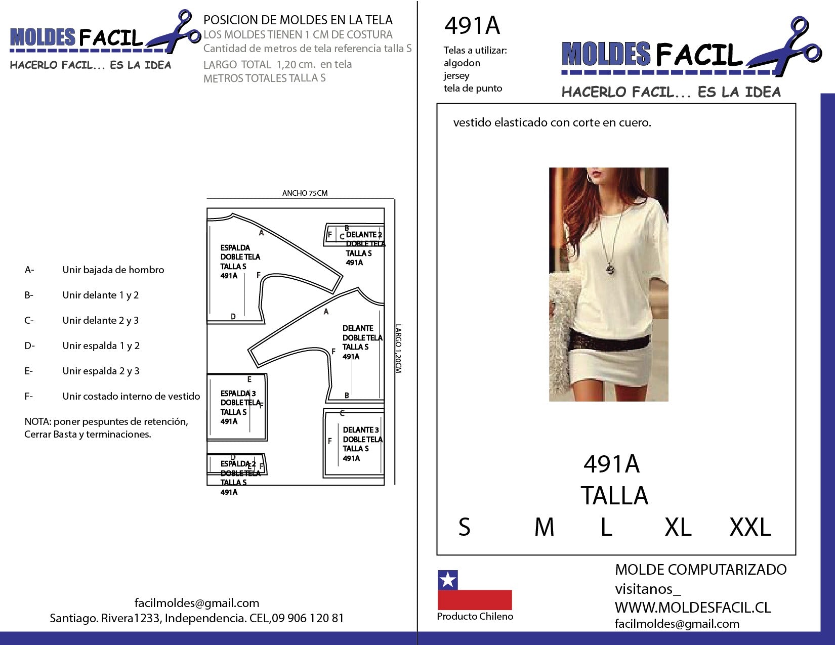 Vestido Elasticado Con Corte En Cuero