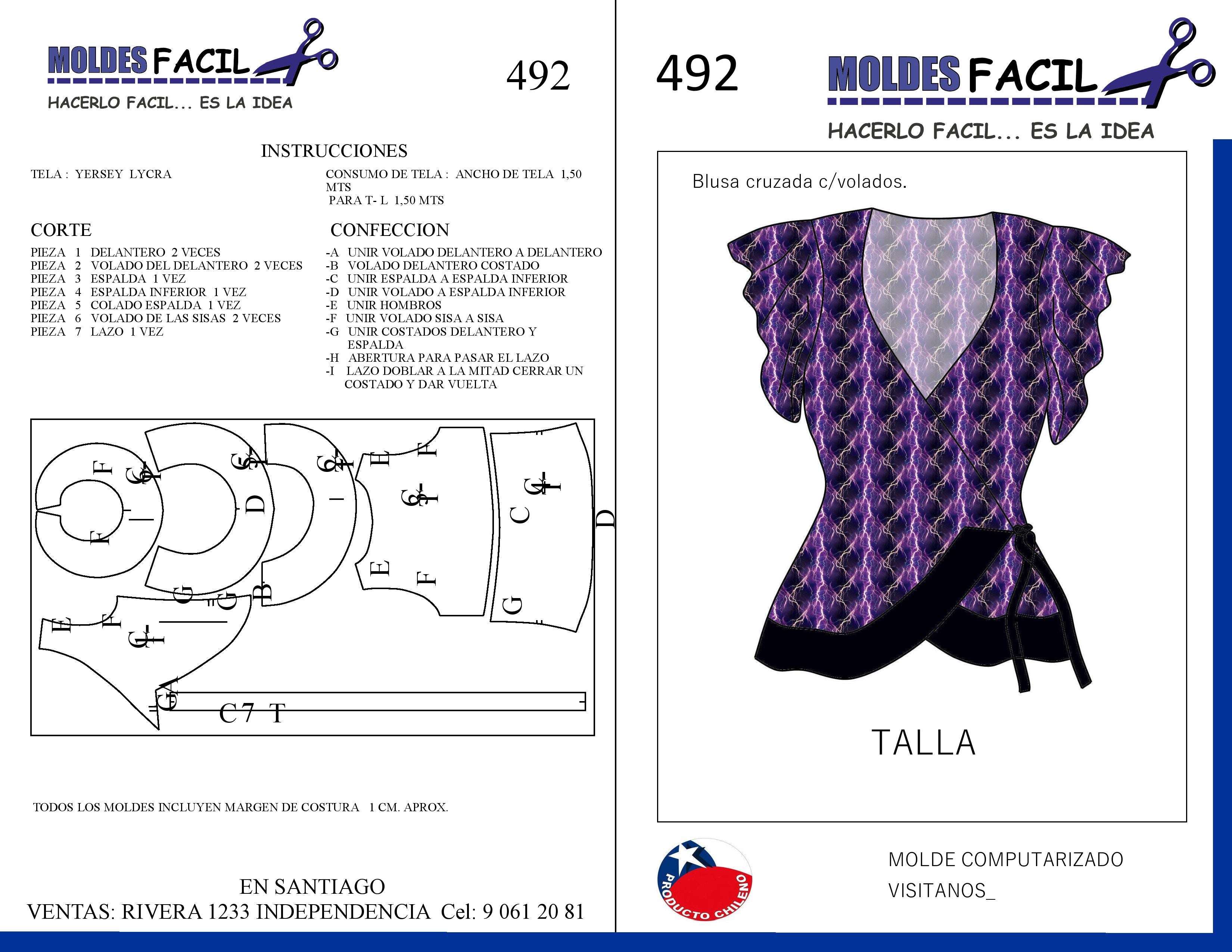 BLUSA CRUZADA CON VOLADOS