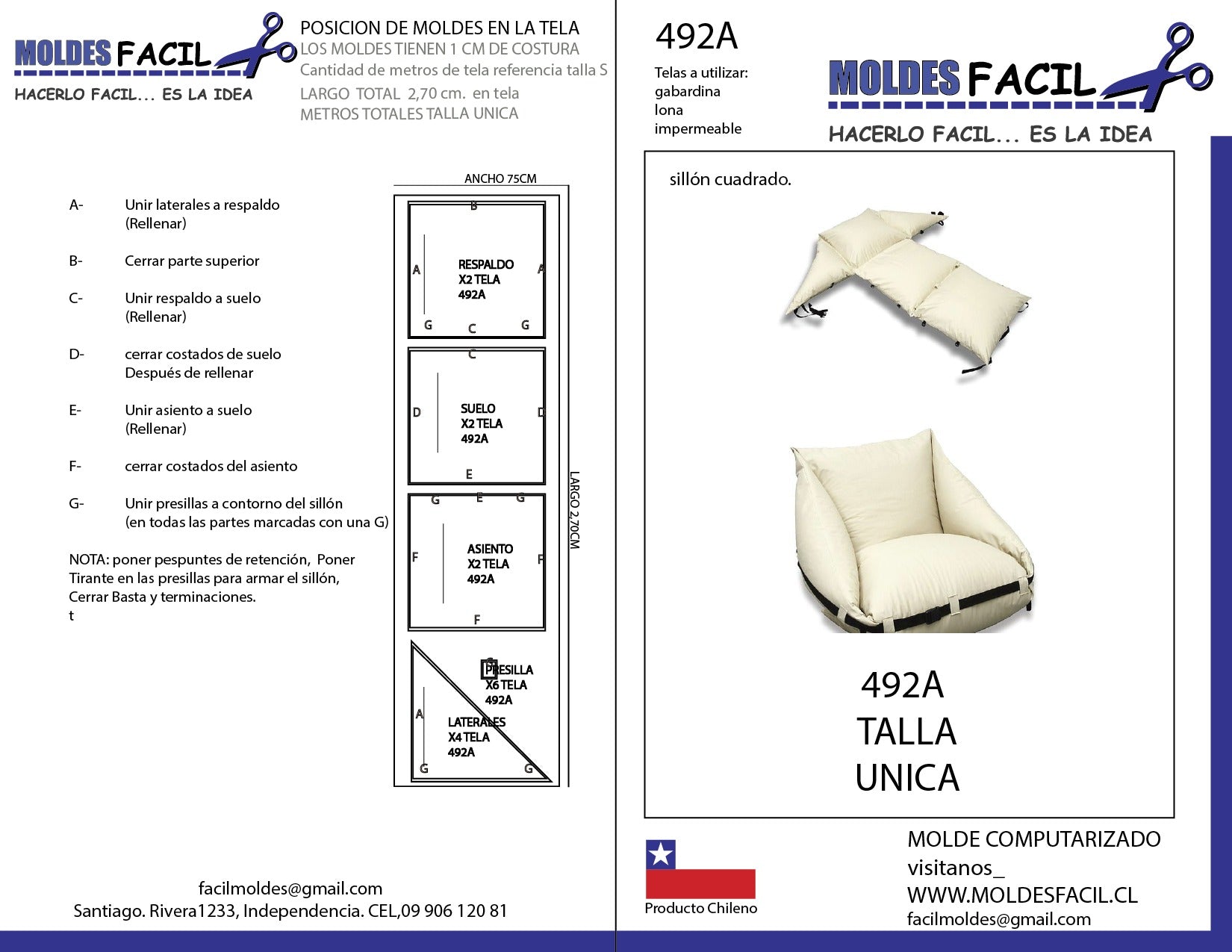 Sillón cuadrado