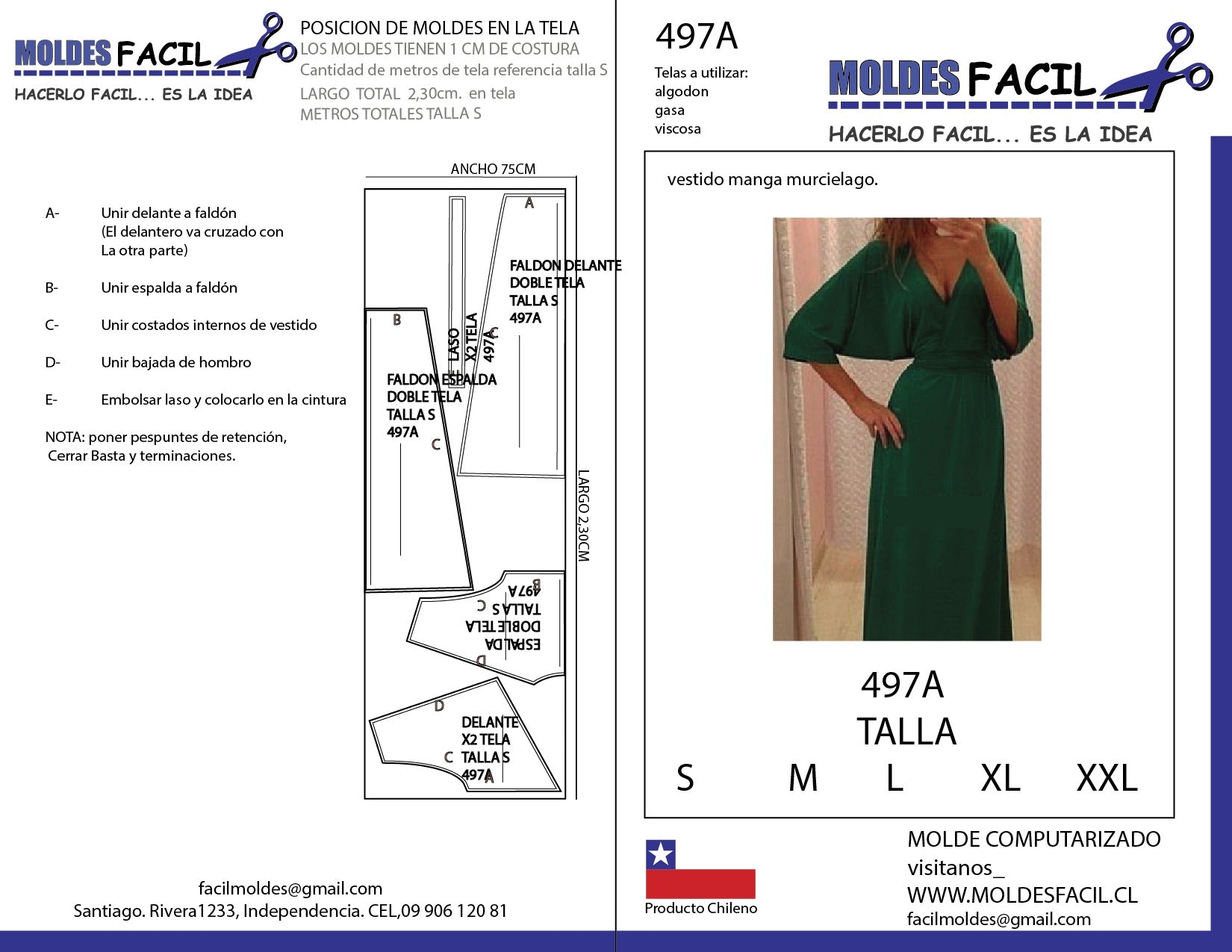 Vestido Manga Murciélago