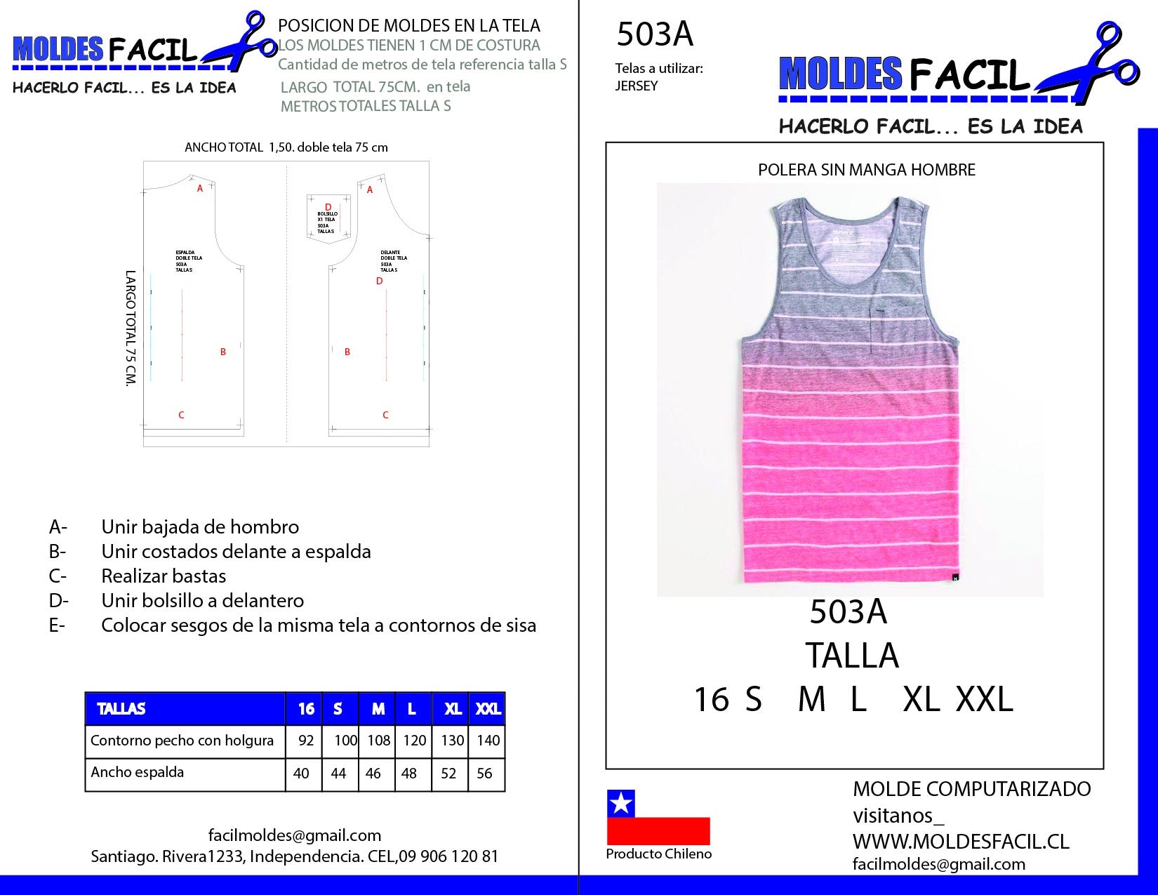 POLERA SIN MANGA HOMBRE