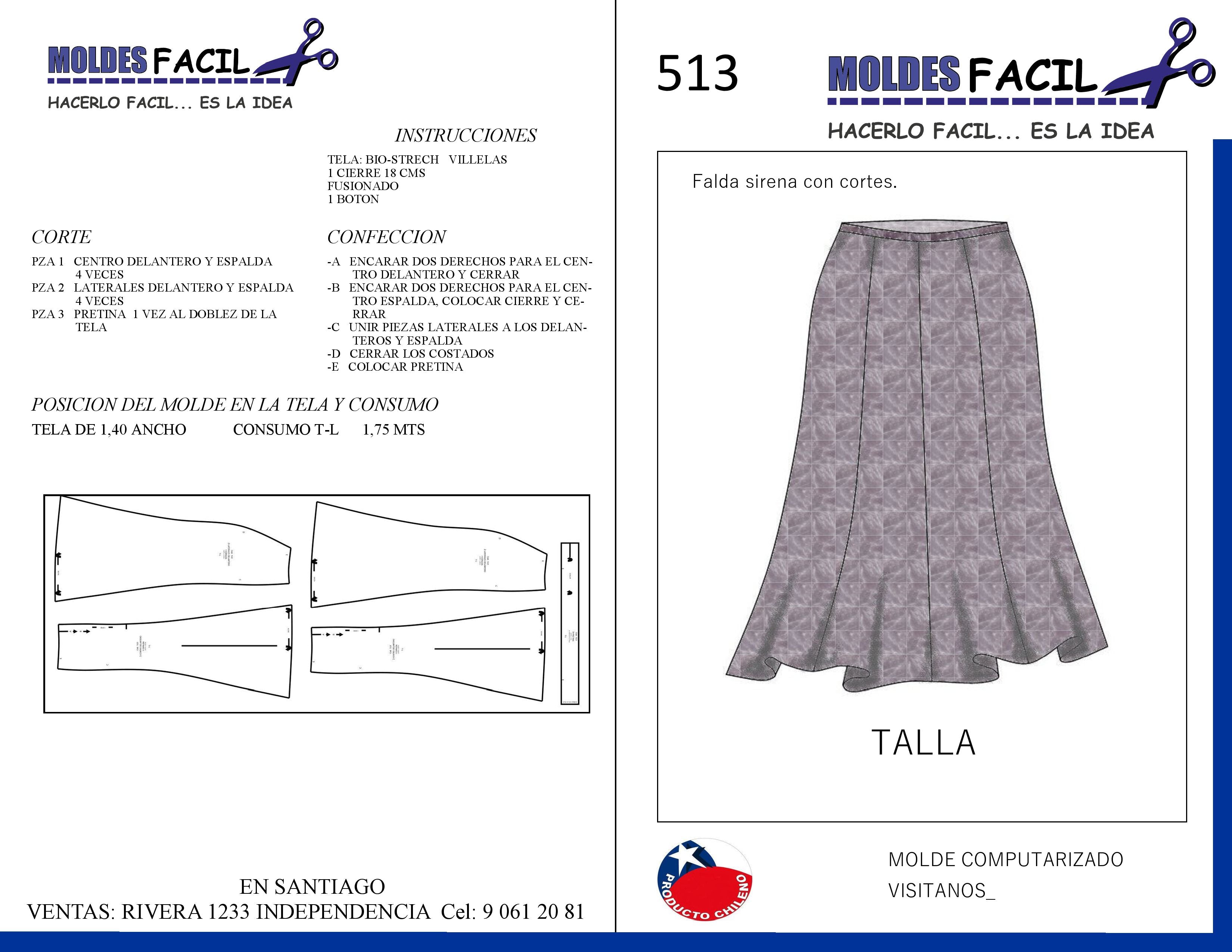 Falda sirena con cortes