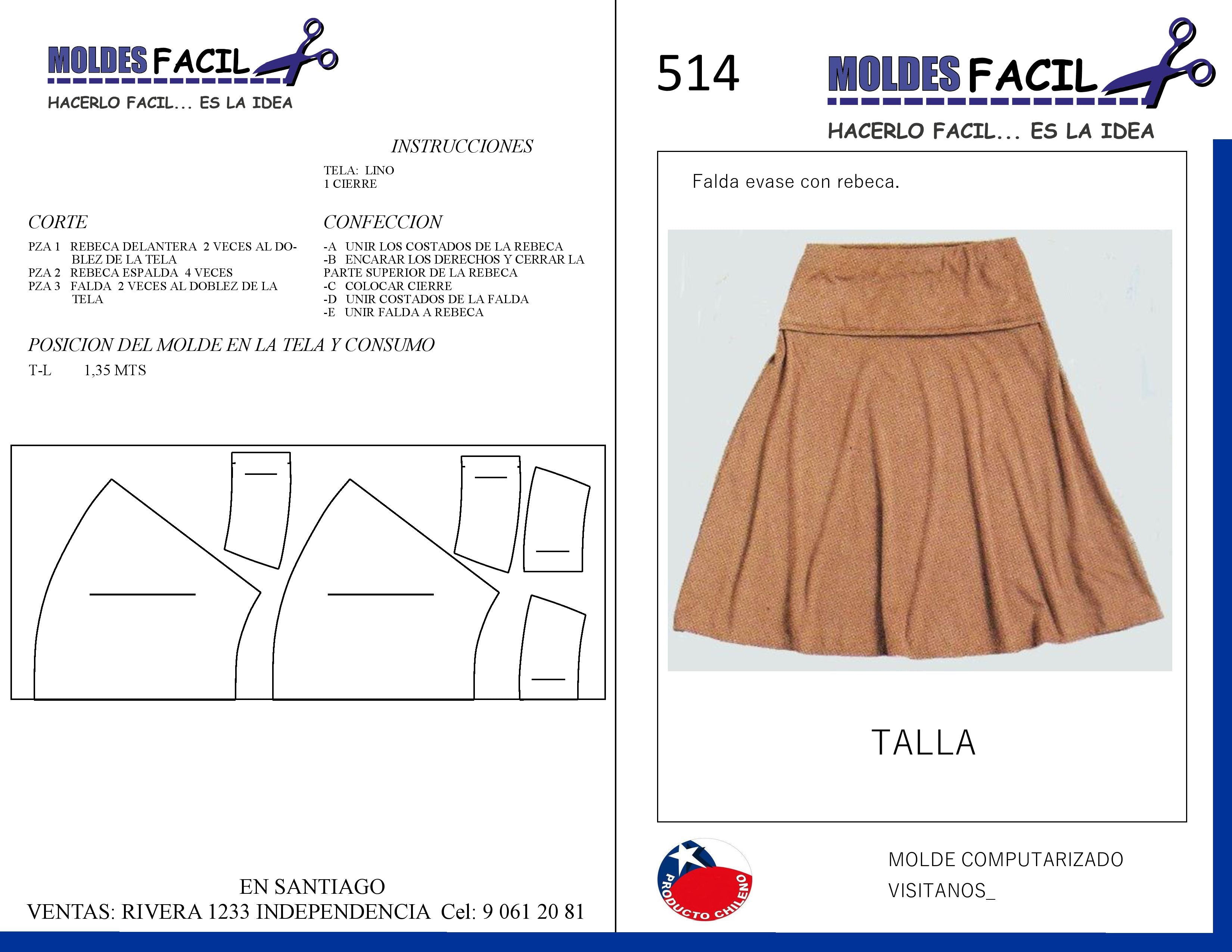 Falda evase con rebeca