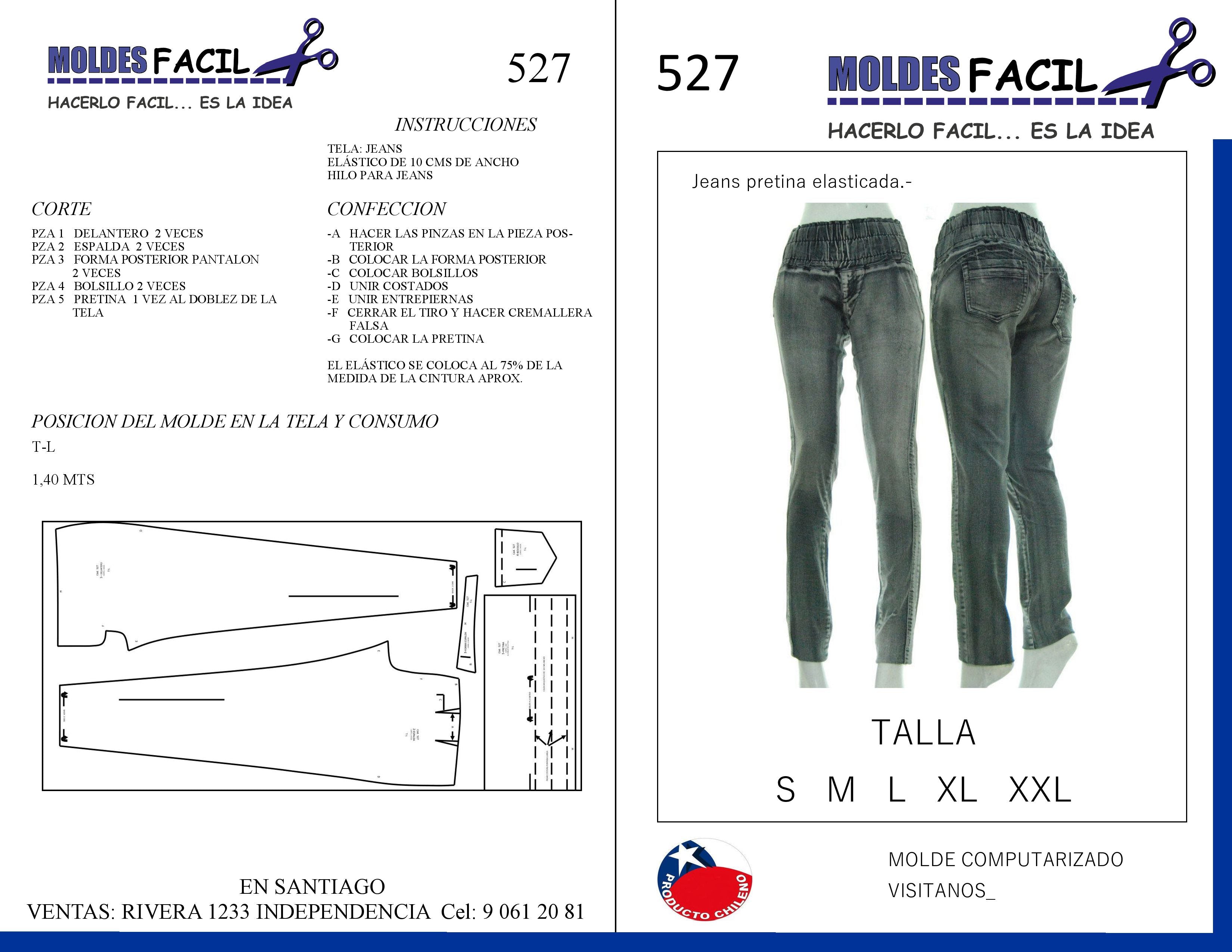 Jeans pretina elasticada