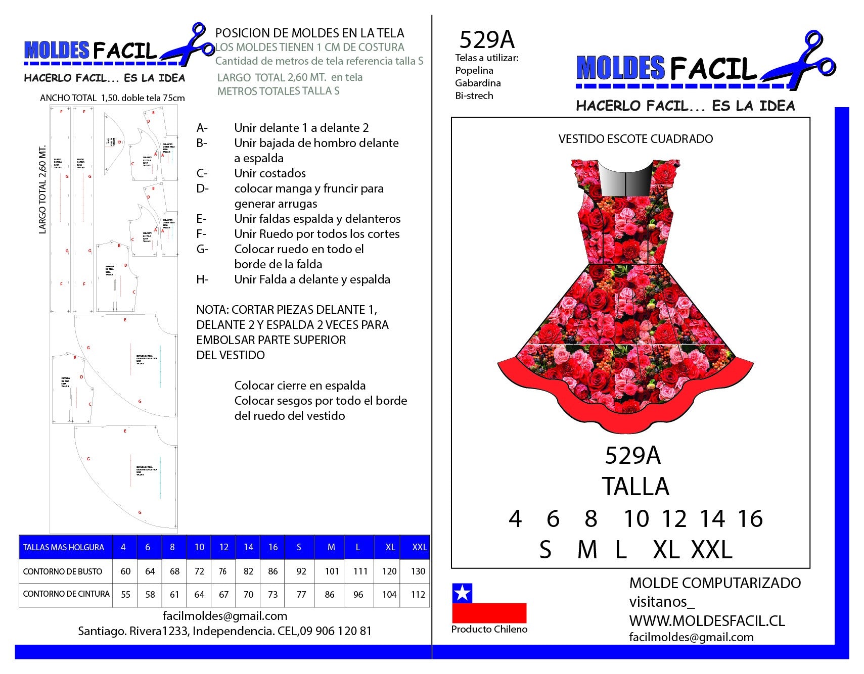 Vestido Escote Cuadrado