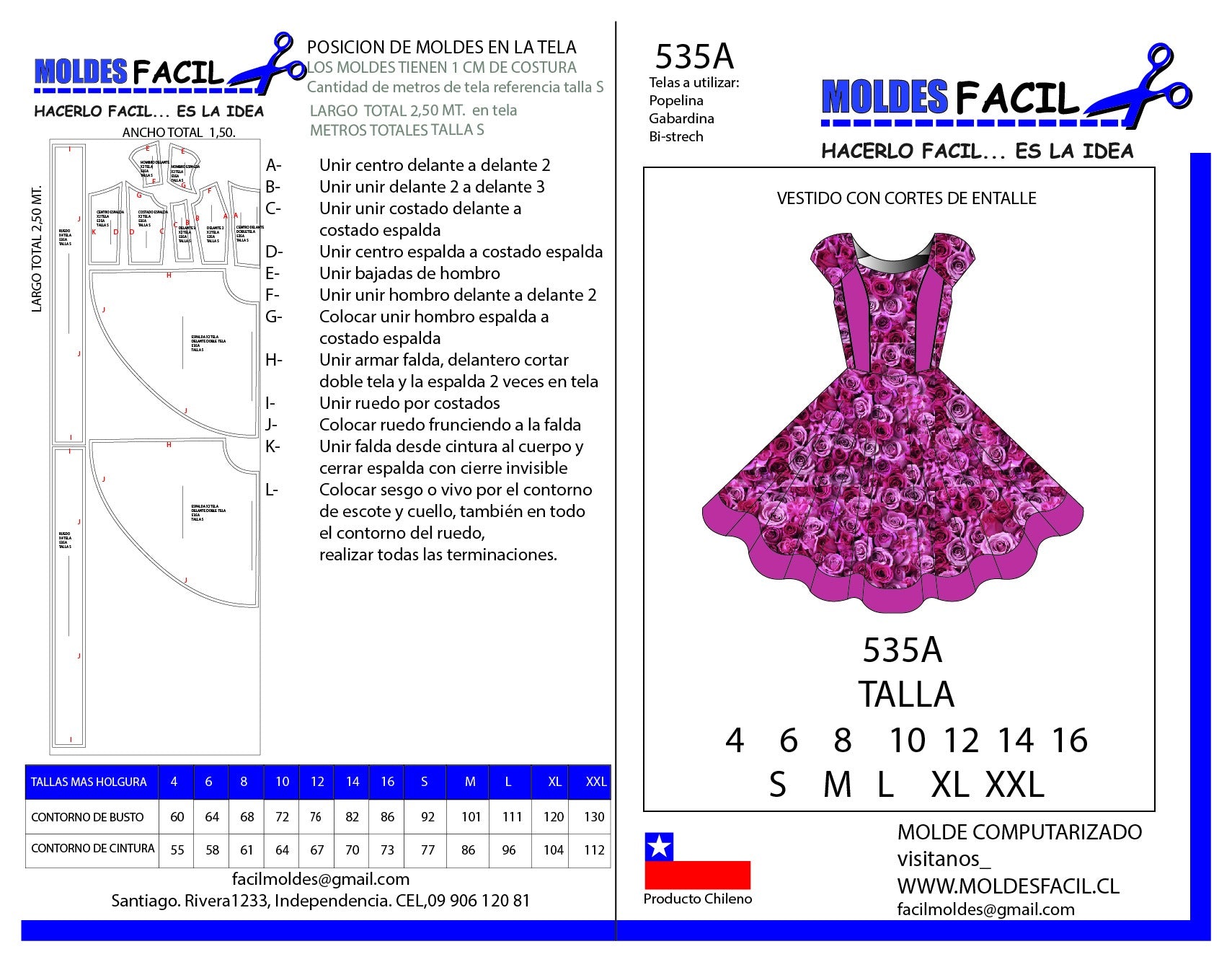 Vestido con Cortes de Entalle