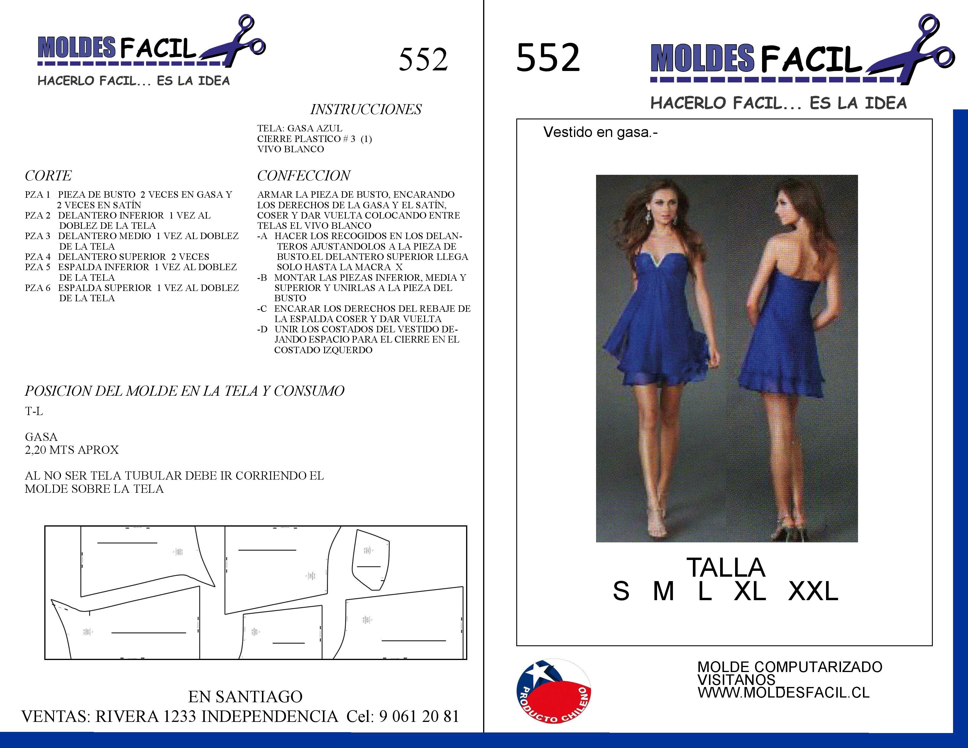 Vestido Juvenil En Gaza Azul