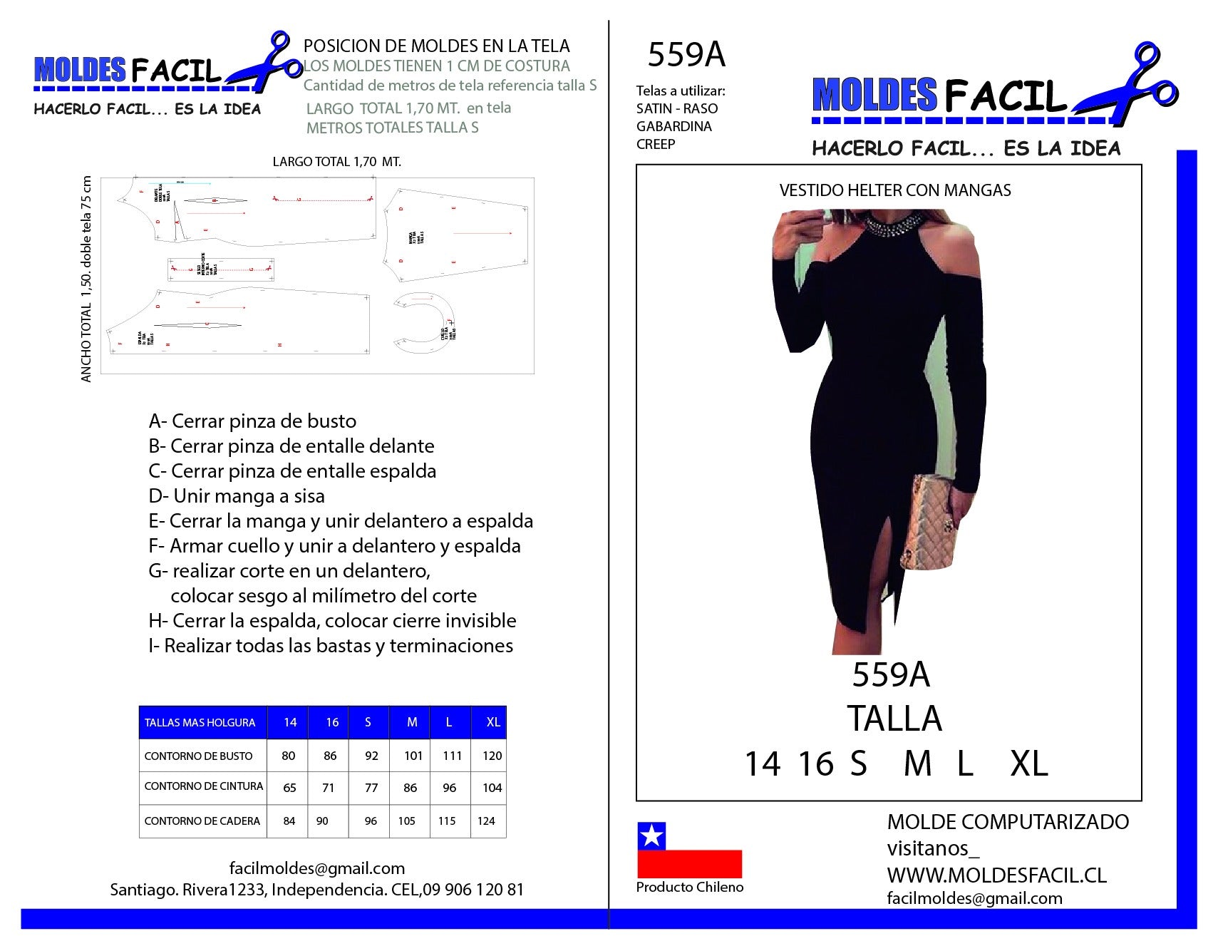 Vestido Halter Con Mangas