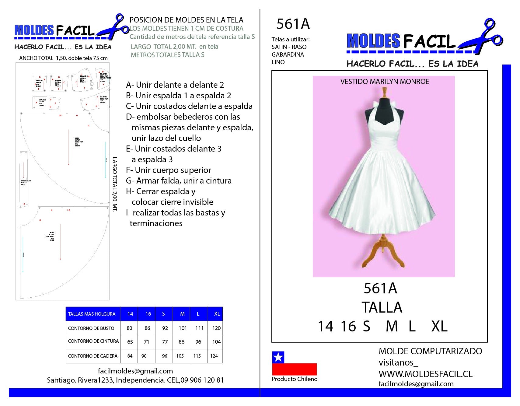 Vestido Marilyn Monroe