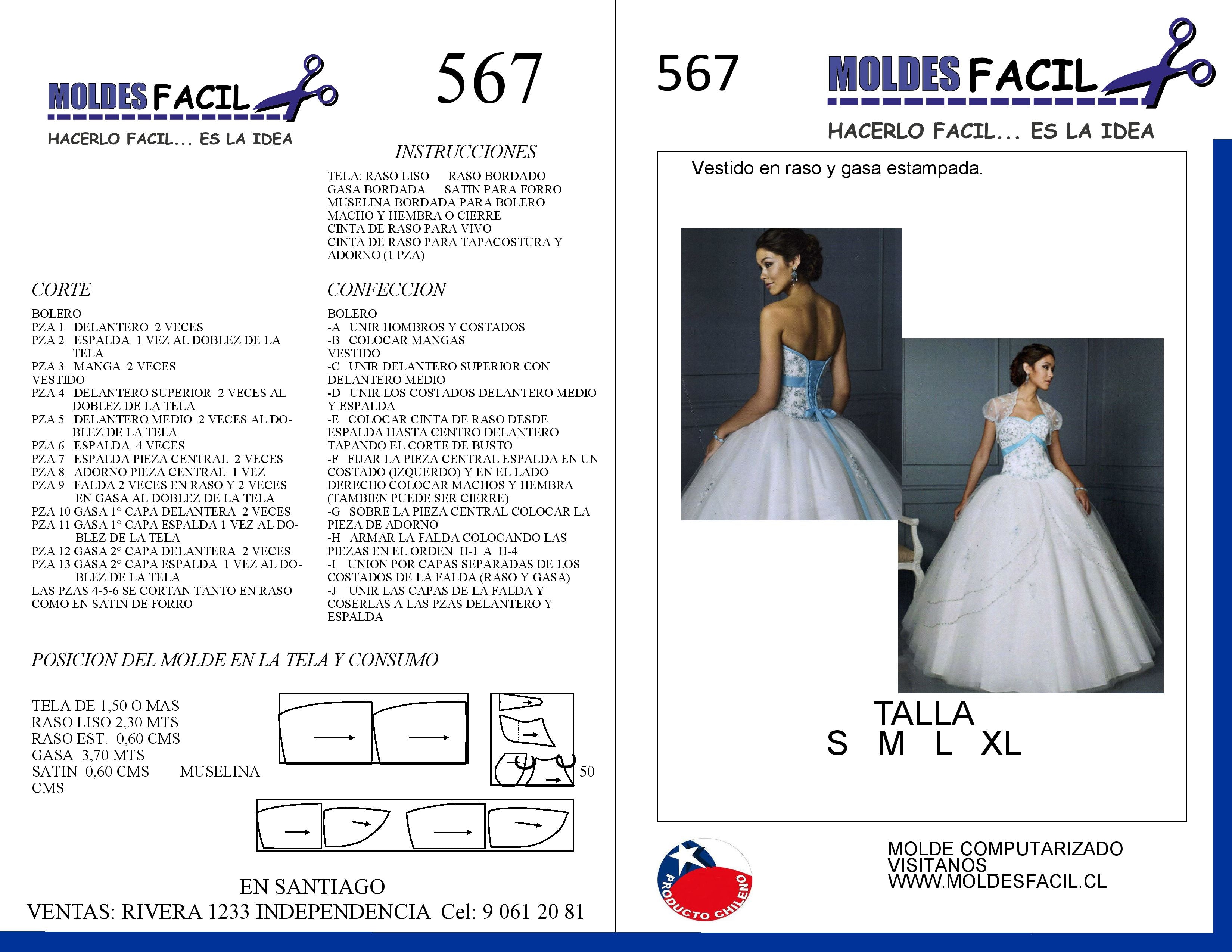 Vestido de novia en raso y gasa estampada