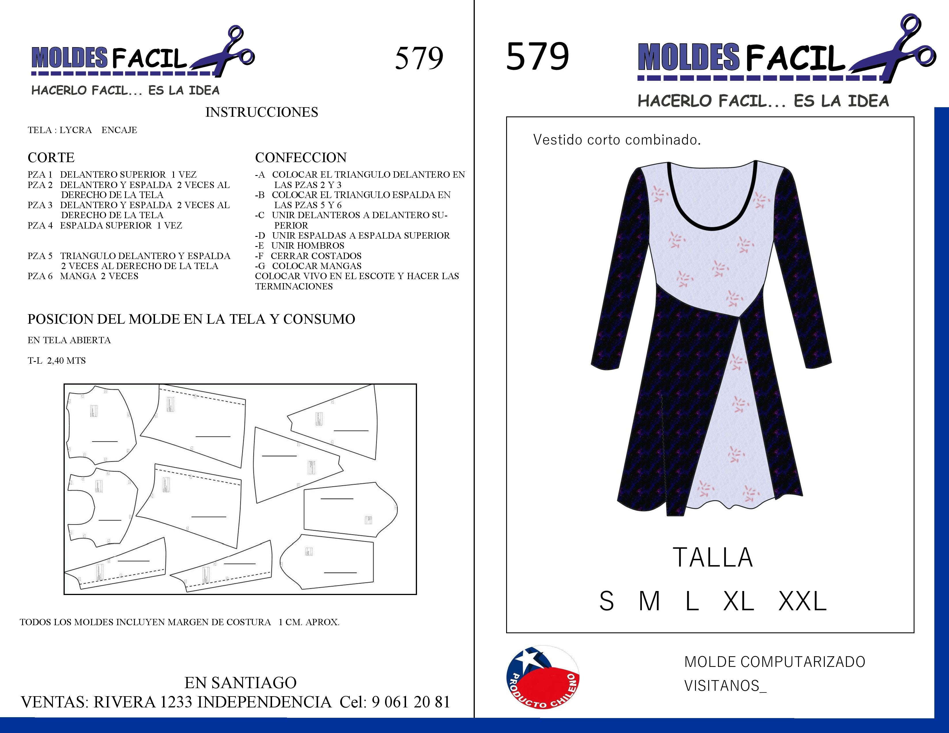 Vestido Corto Combinado