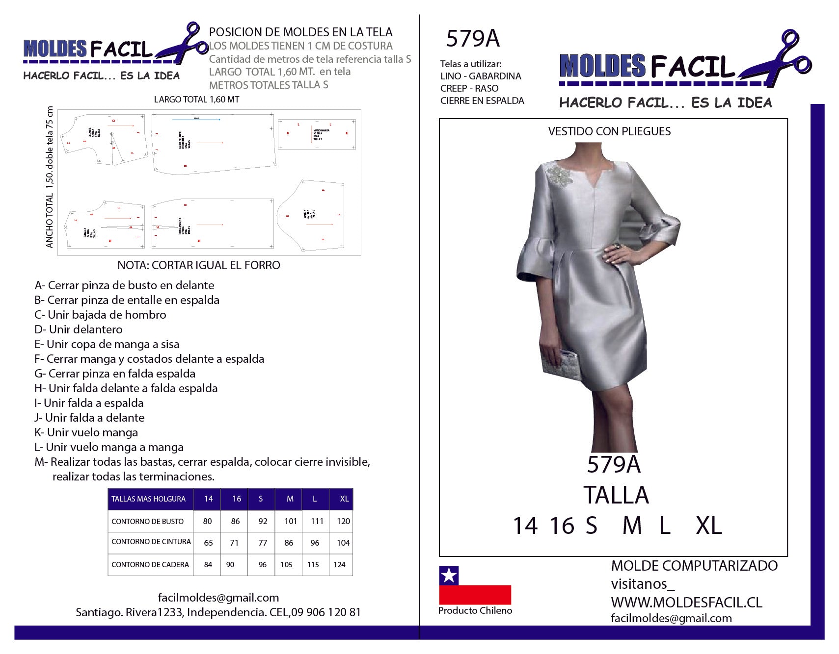 Vestido Con Pliegues