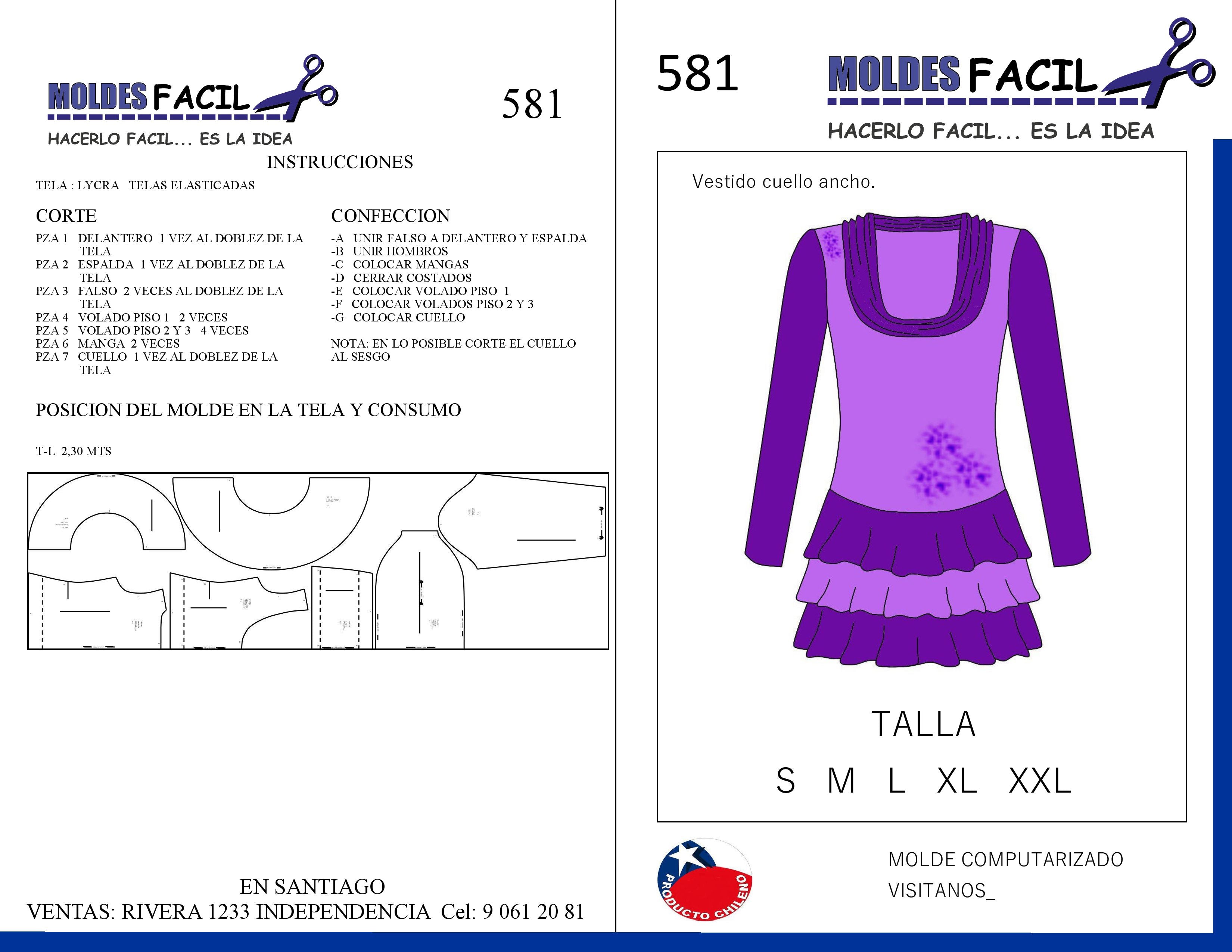 Vestido Cuello Ancho