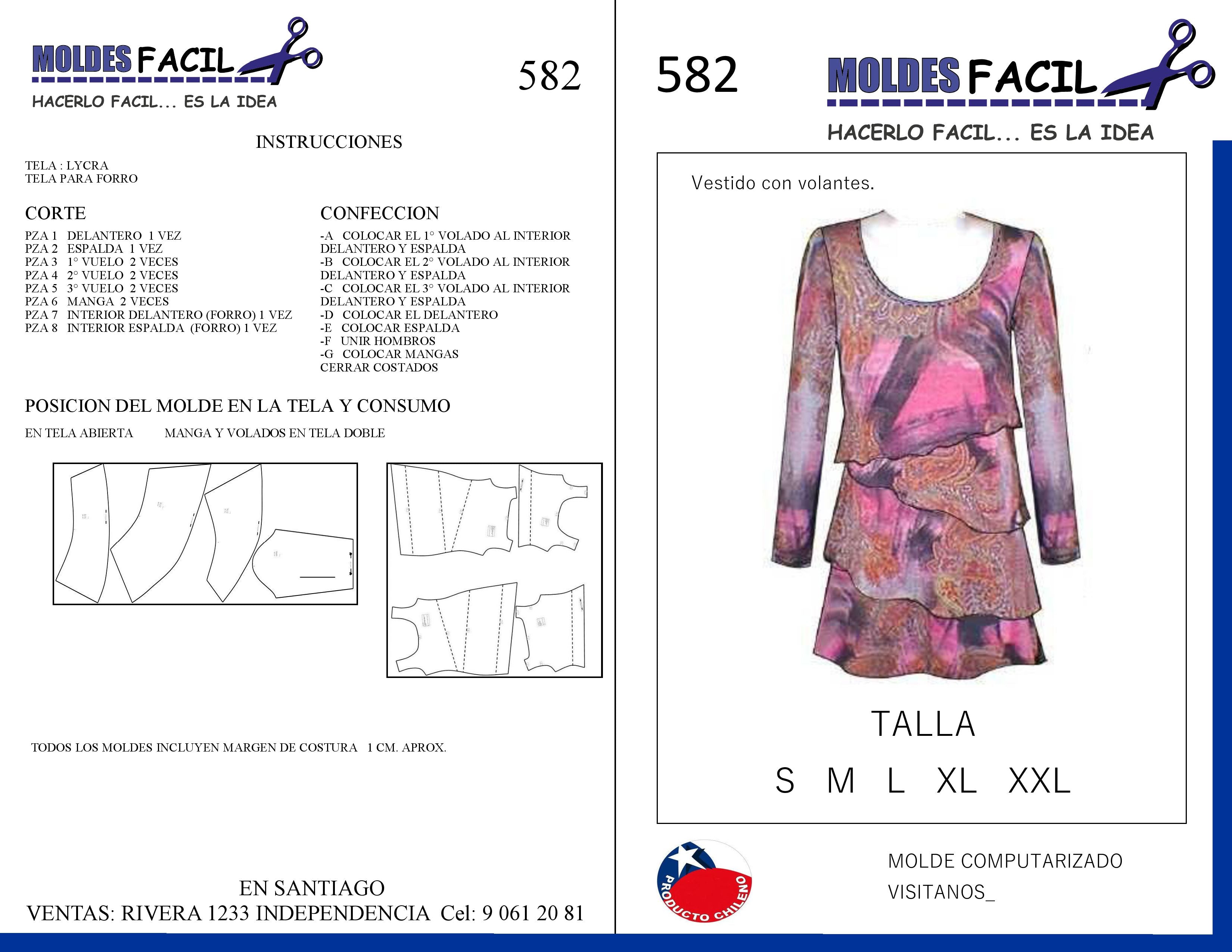 Vestido Con Tres Capas De Volado