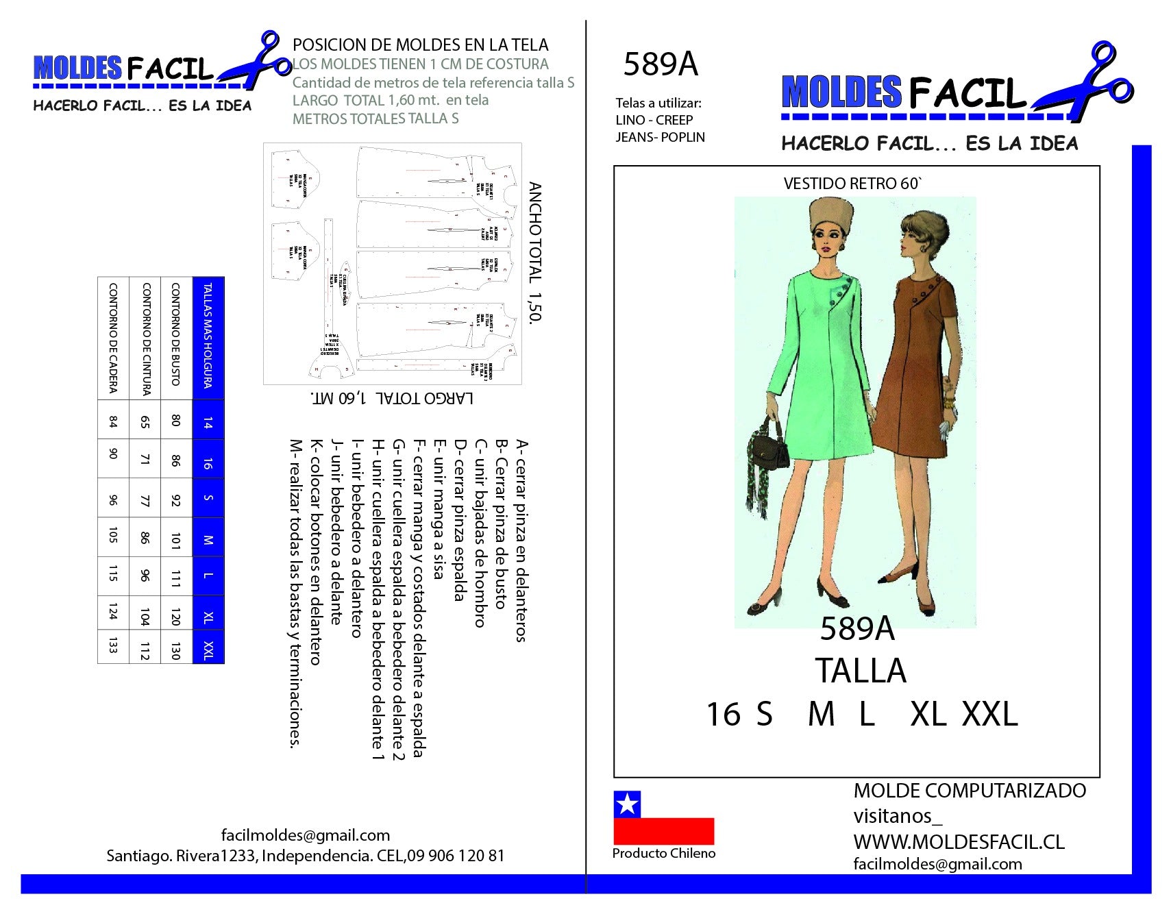Vestido Retro años 60