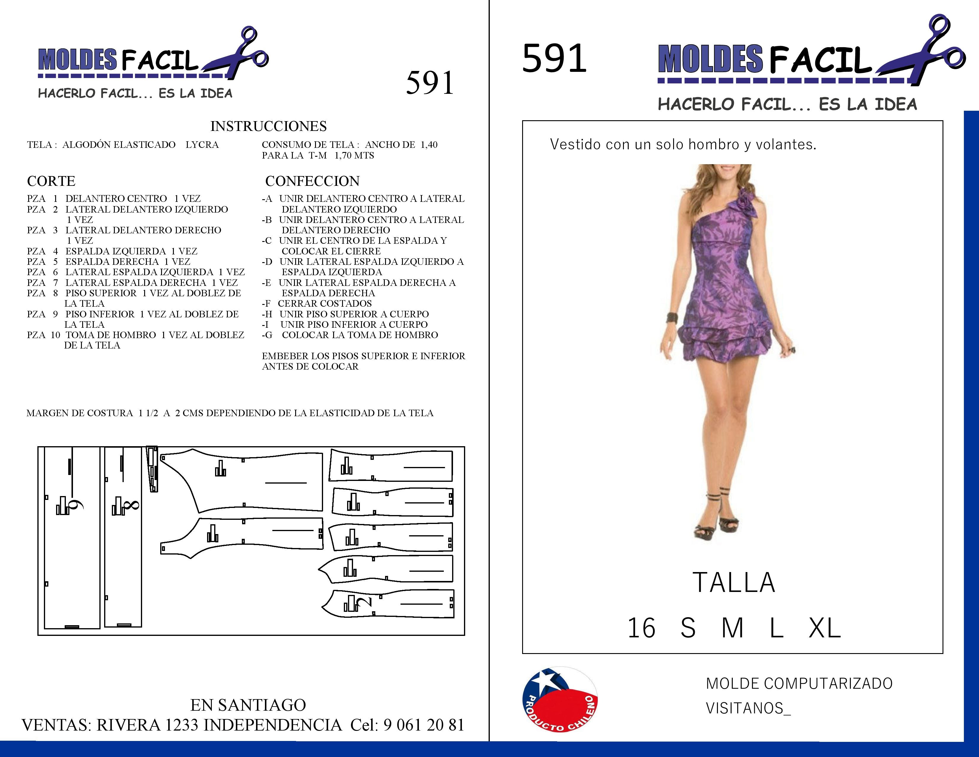 Vestido Corto De Dos Pisos