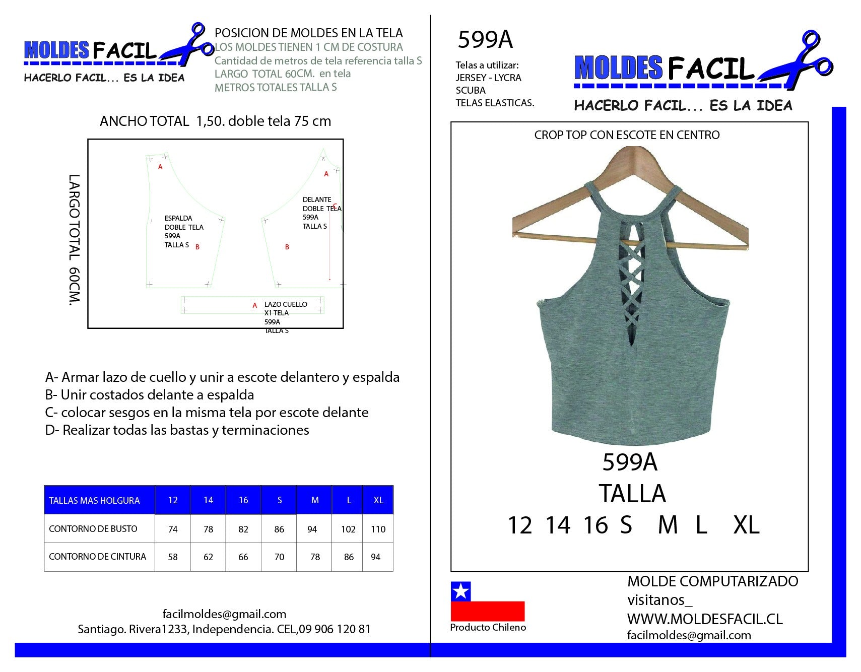 CROP TOP CON ESCOTE EN CENTRO