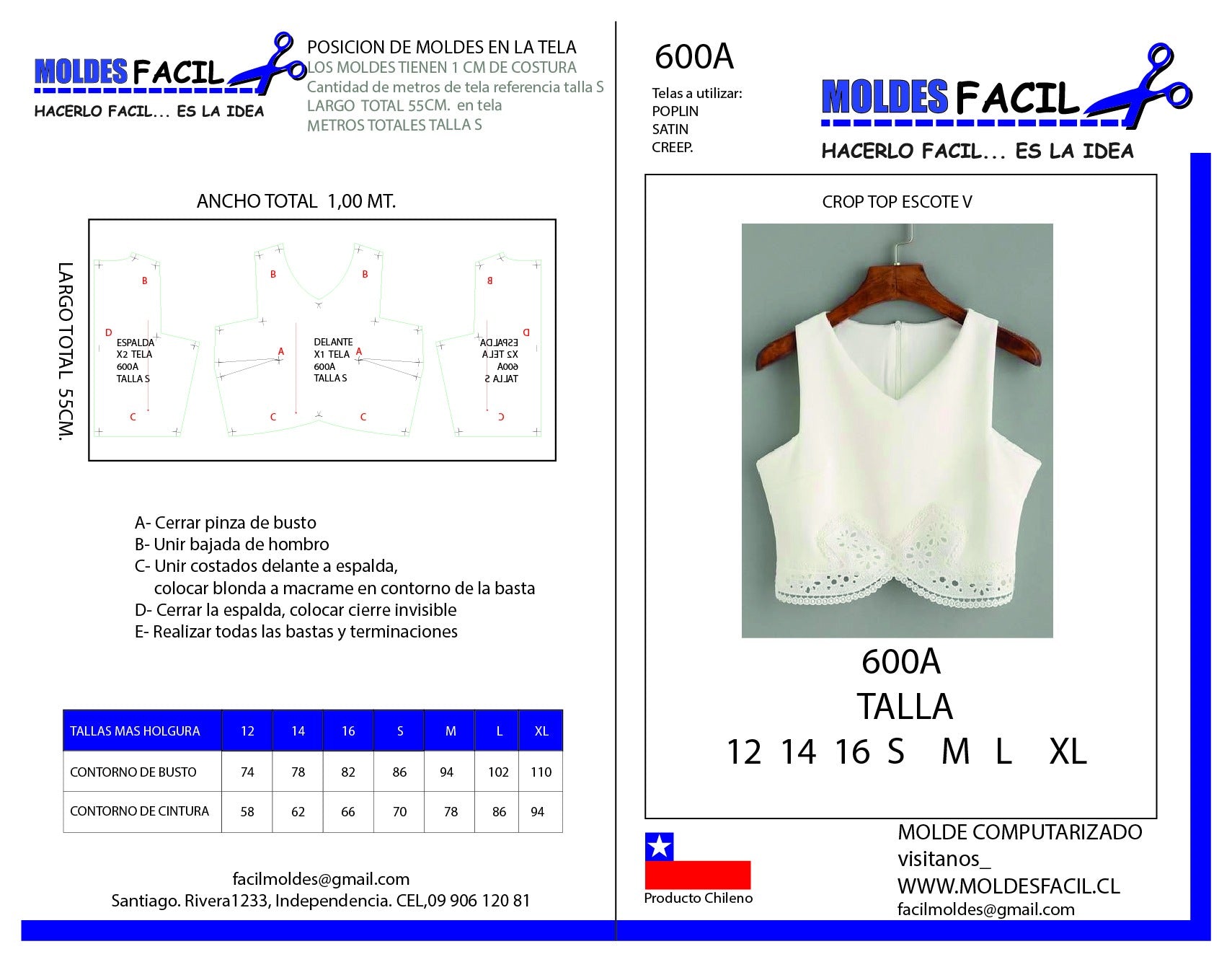 CROP TOP ESCOTE V