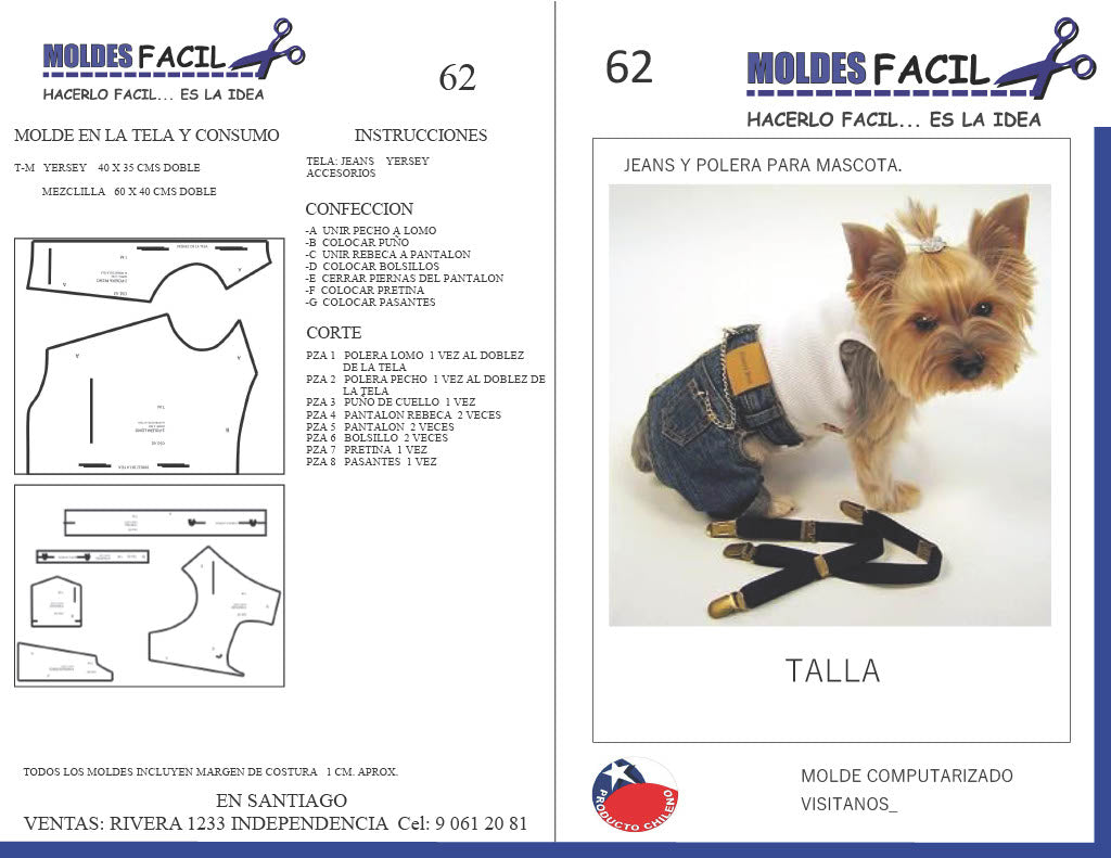 Jeans y polera para mascota