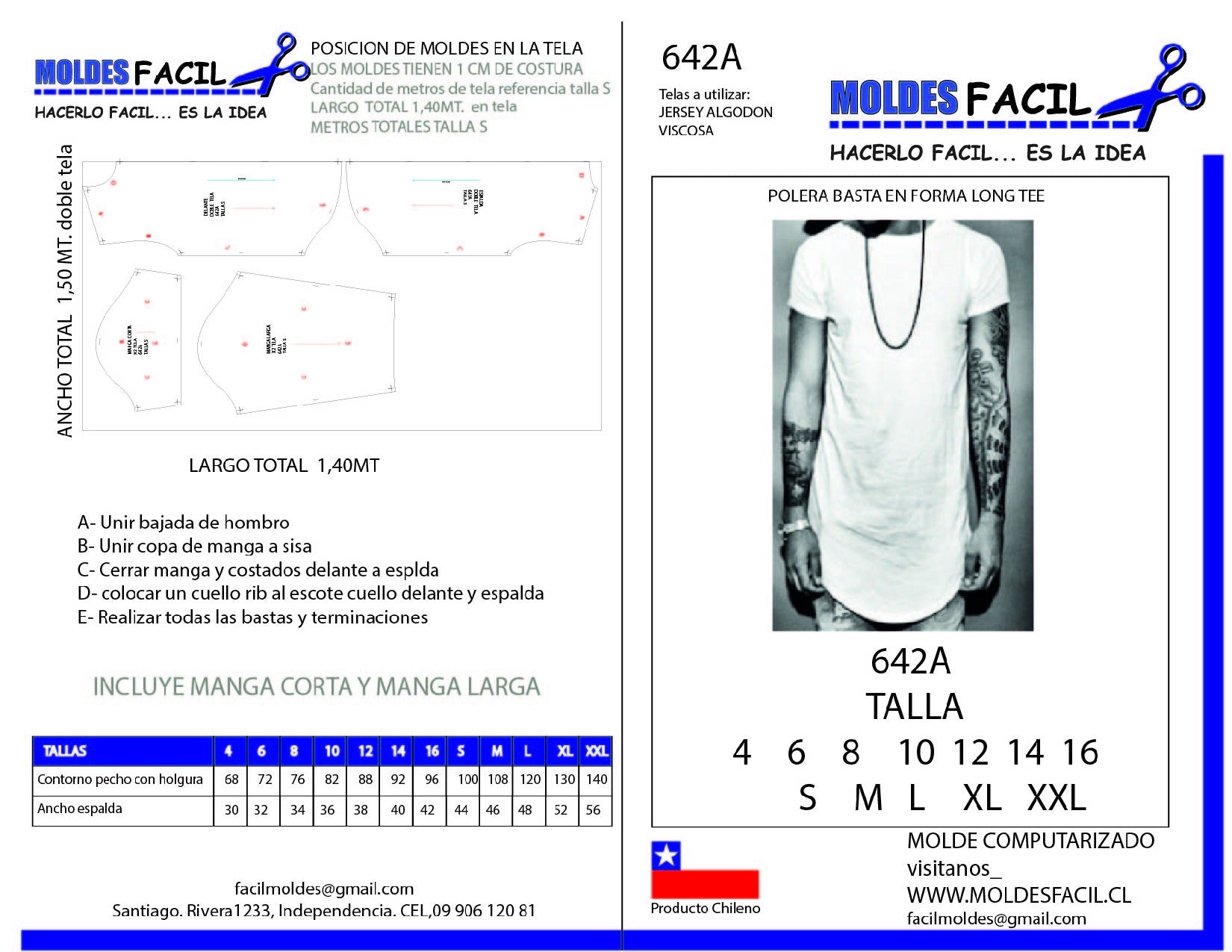 POLERA BASTA EN FORMA LONG TEE