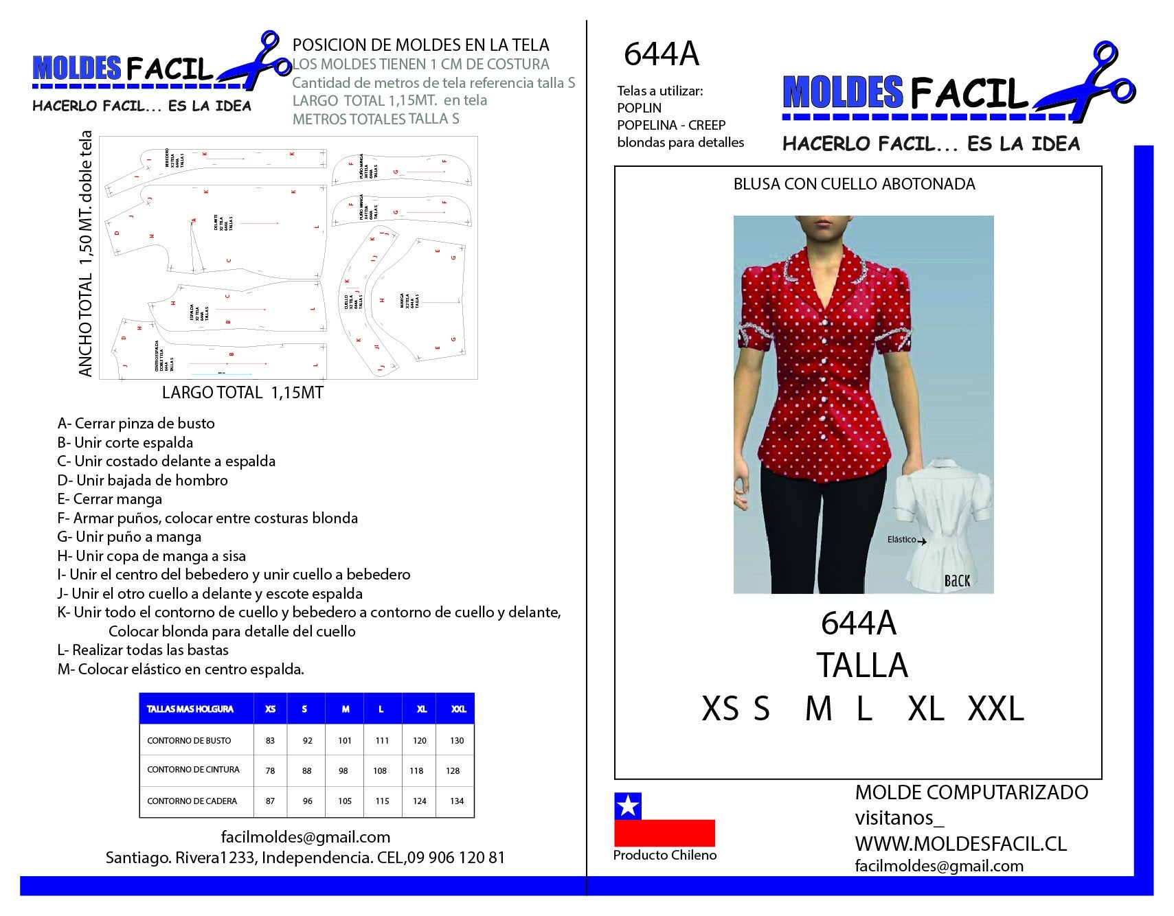 BLUSA CON CUELLO ABOTONADA