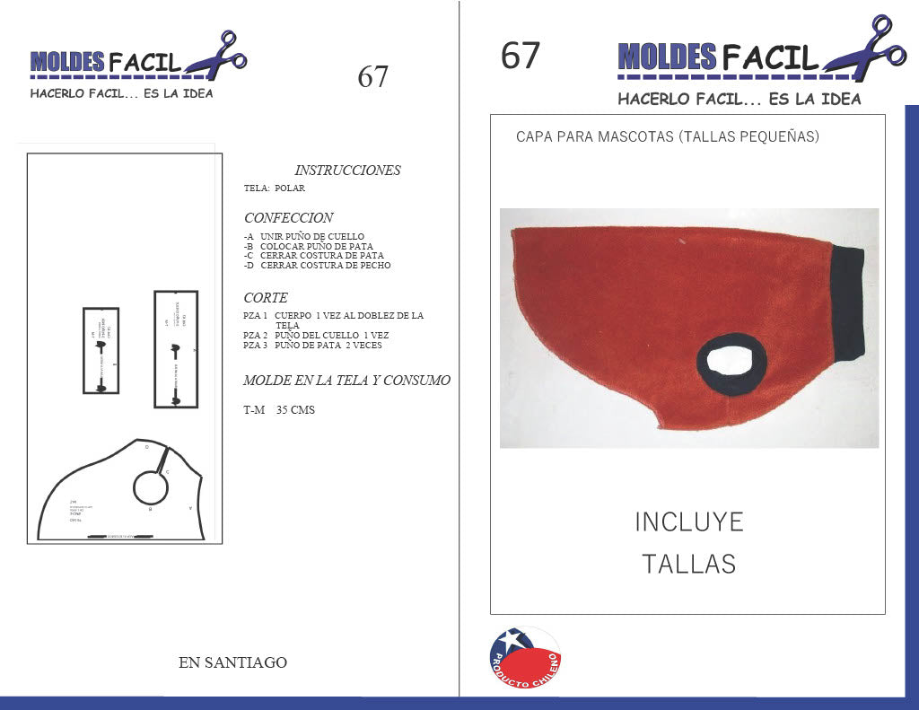 Capas para mascota (tallas pequeñas)