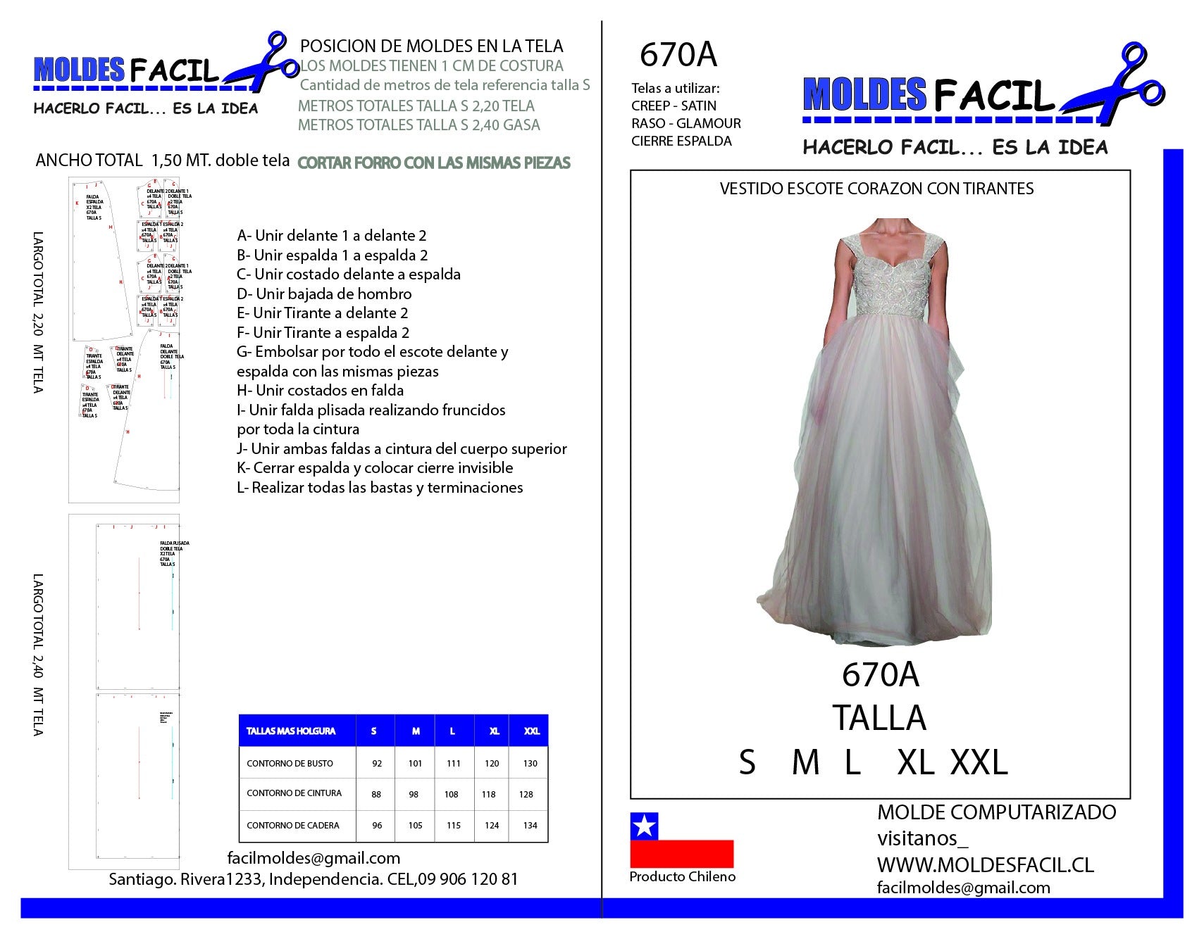 Vestido de novia escote corazón con tirantes