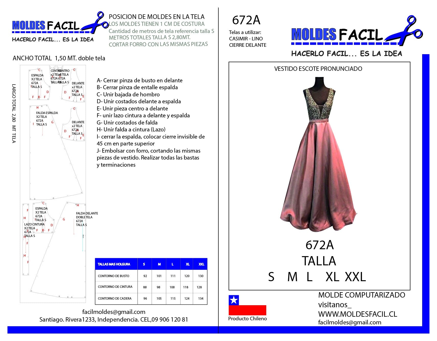 Vestido escote pronunciado